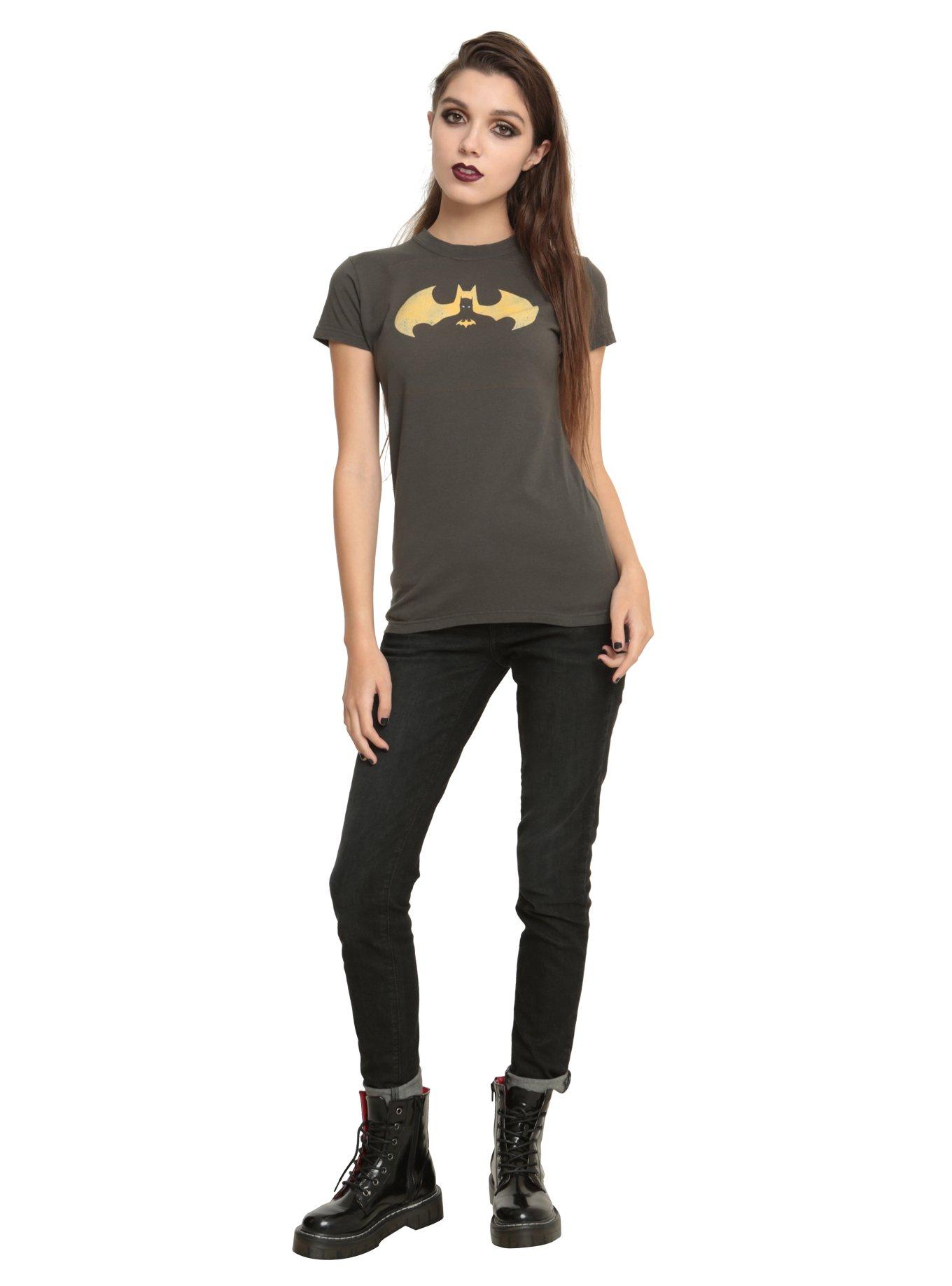 DC Comics Batman Bat Symbol Knockout Girls T-Shirt, , alternate