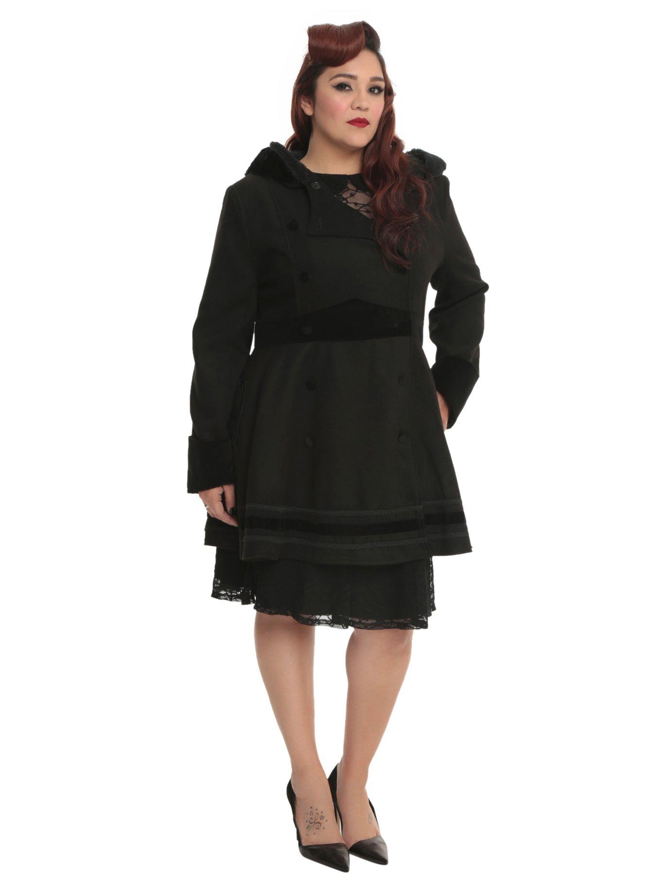 Hell Bunny Mikaela Hooded Coat 2XL-4XL, , alternate