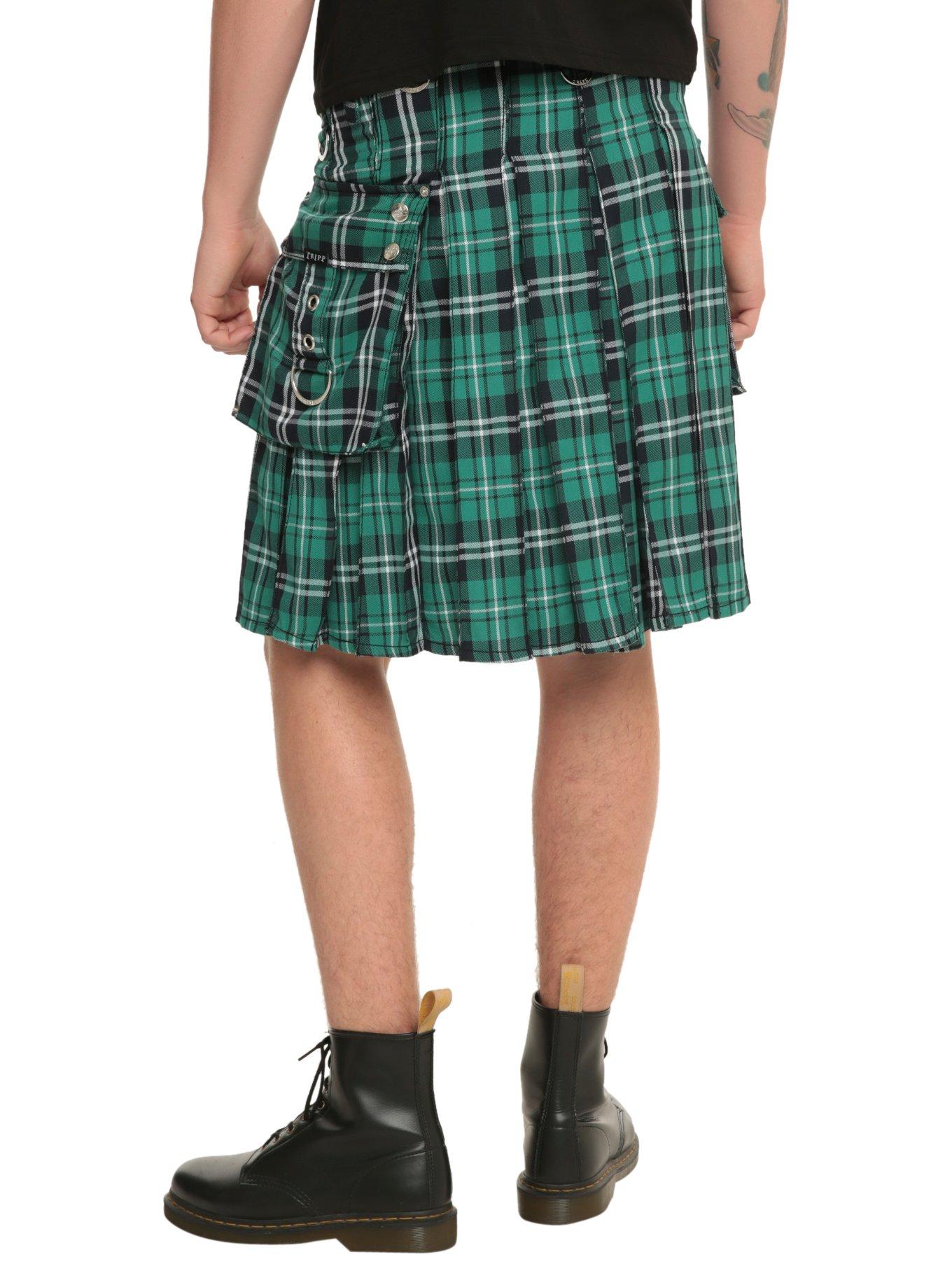 Tripp Green Plaid Kilt, , alternate