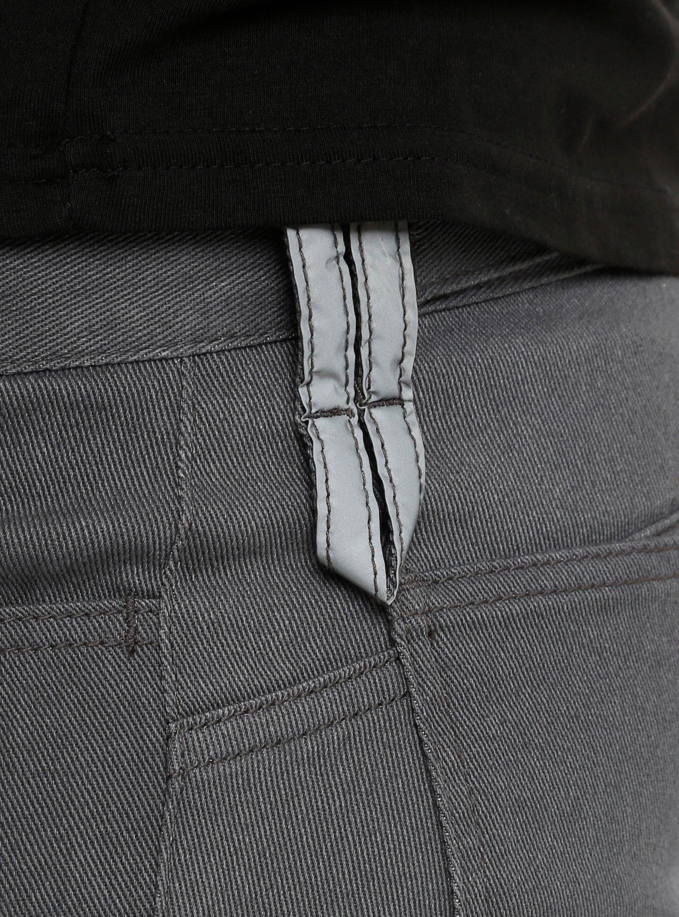 RUDE Grey Rider Skinny Shorts, DARK GRAY, alternate