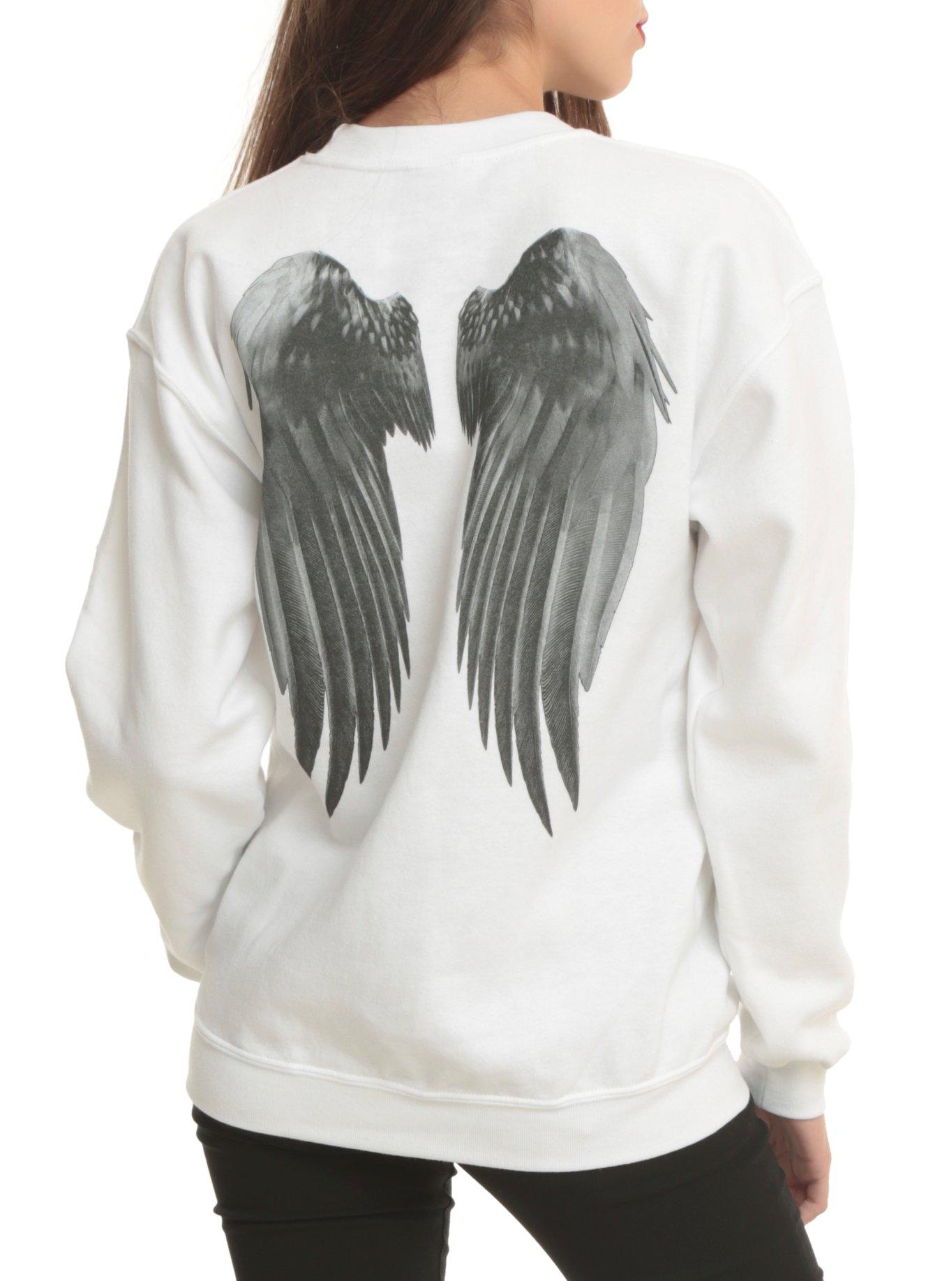 Supernatural Castiel Wings Girls Pullover Top, , alternate