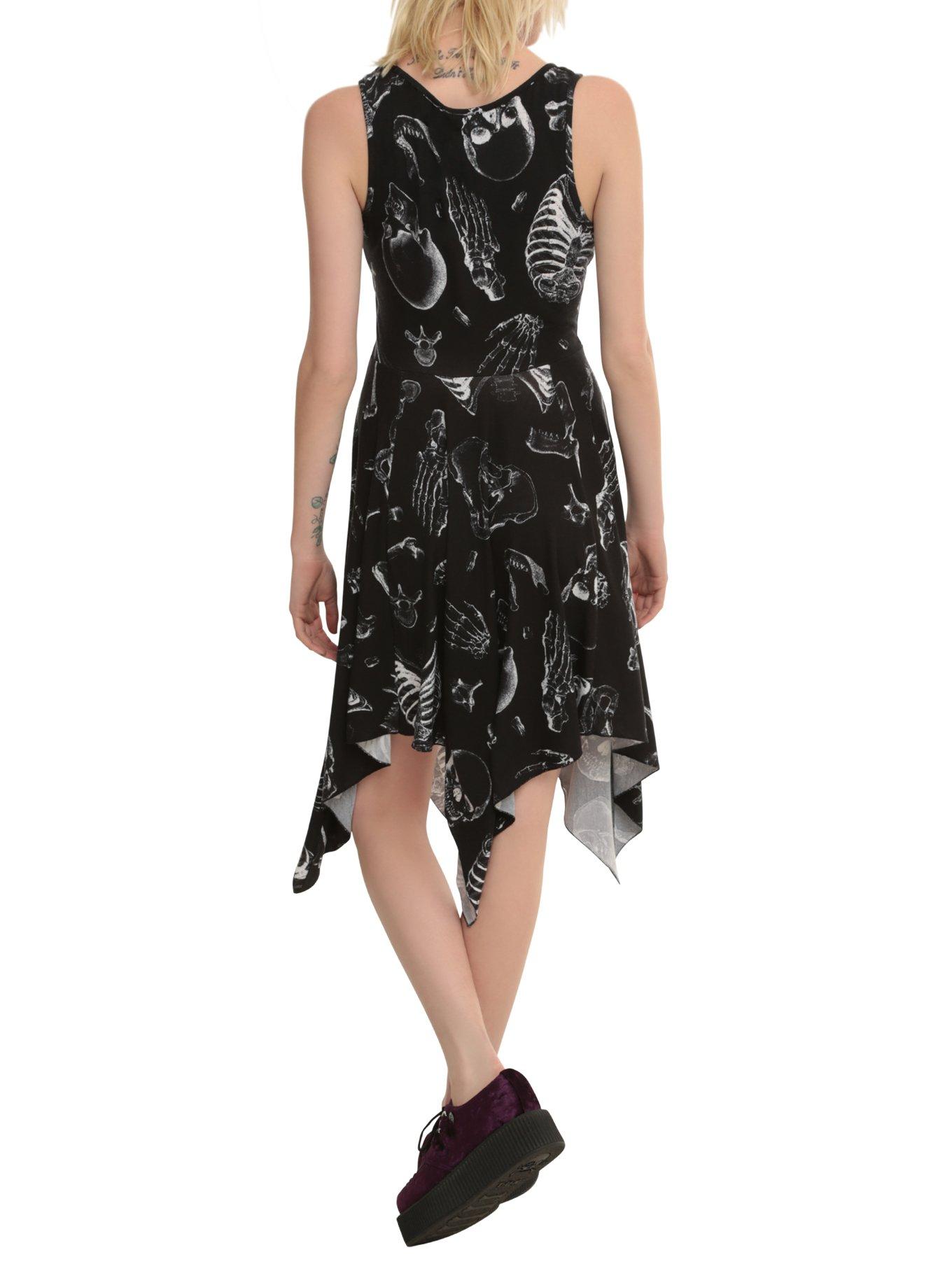 Skeleton Dress, BLACK, alternate