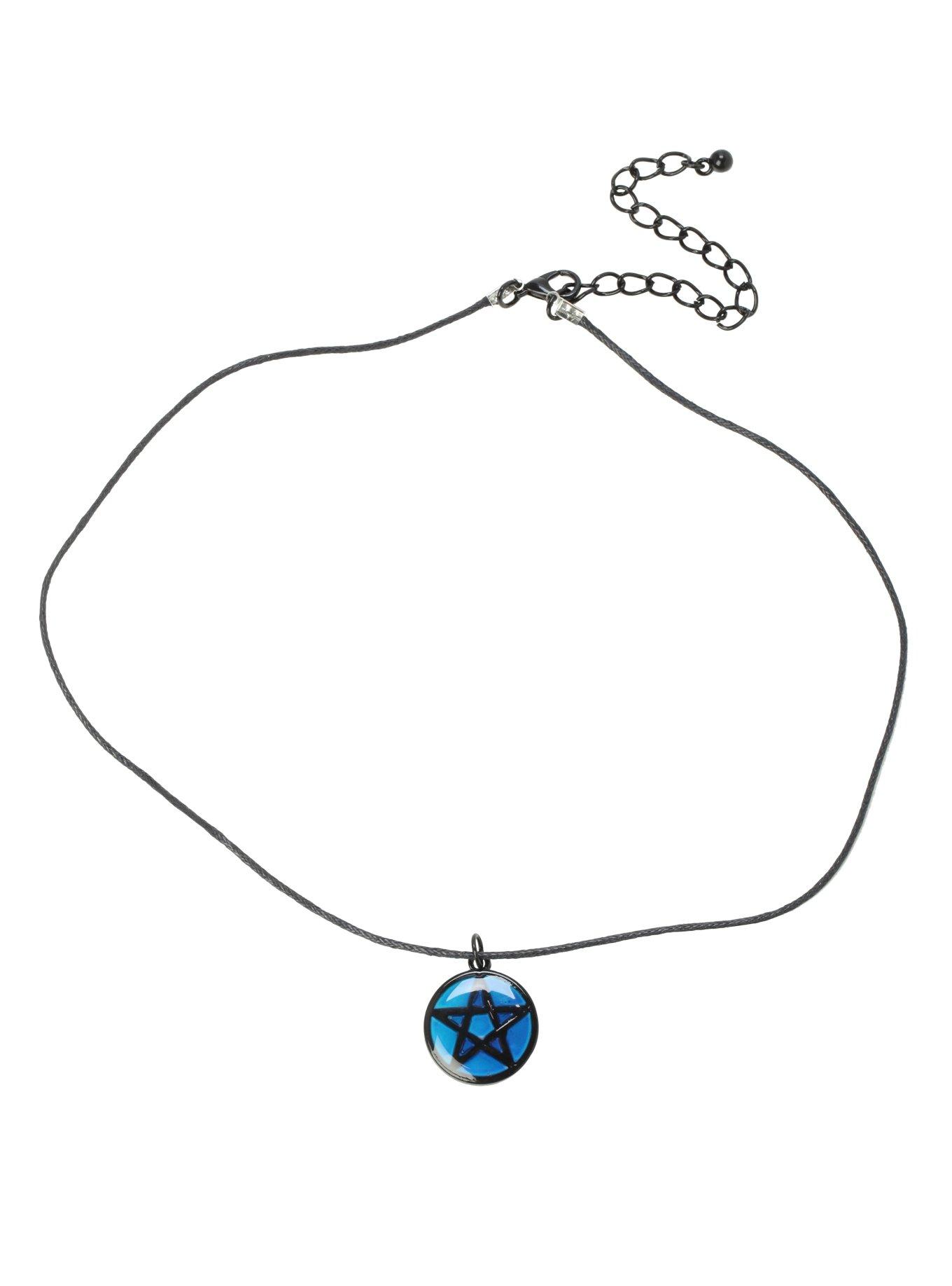 Pentagram Mood Cord Necklace, , alternate