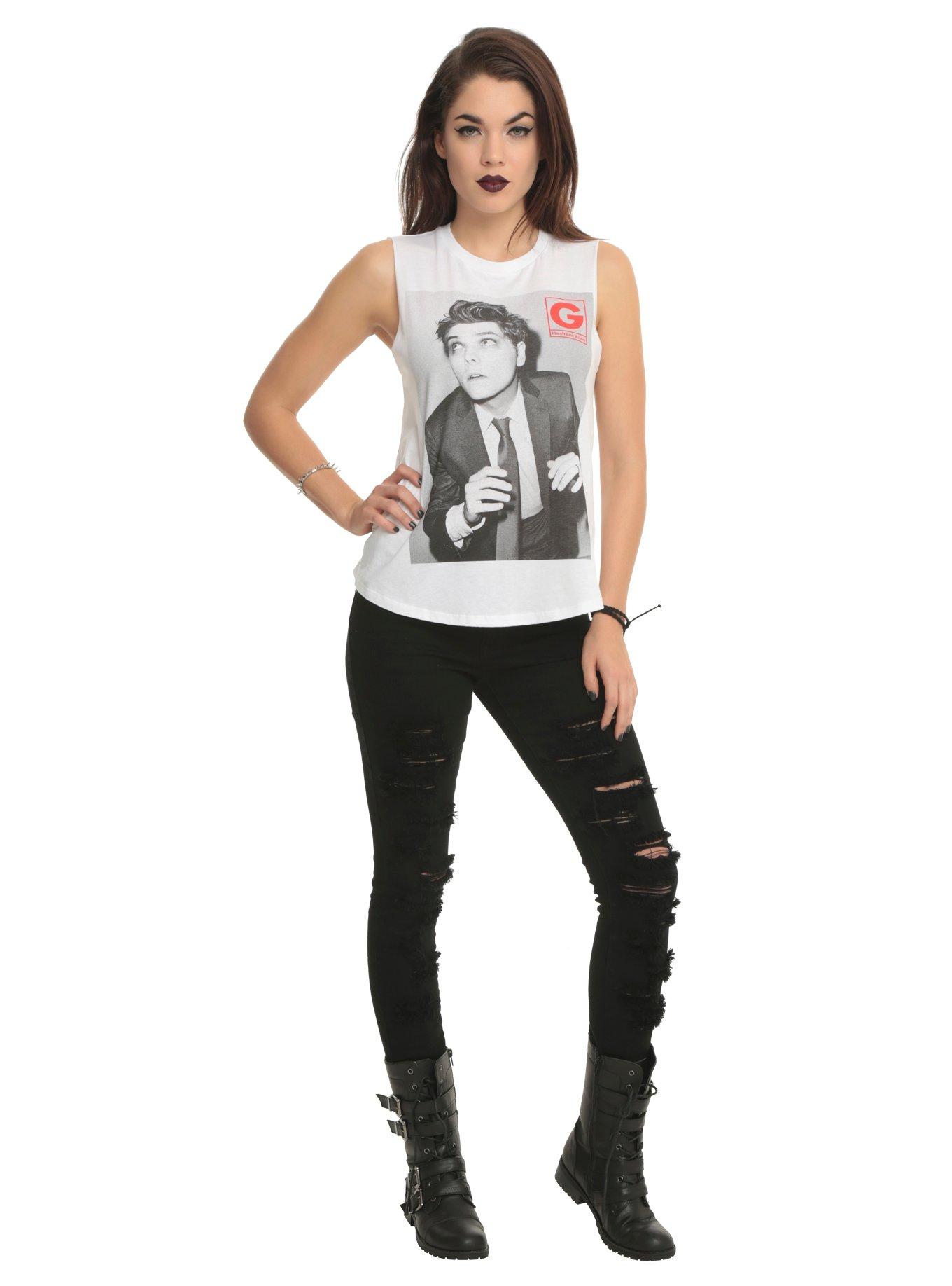 Gerard Way Photo Girls Muscle Top, , alternate