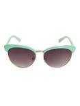 Mint Half-Rim Round Sunglasses, , alternate