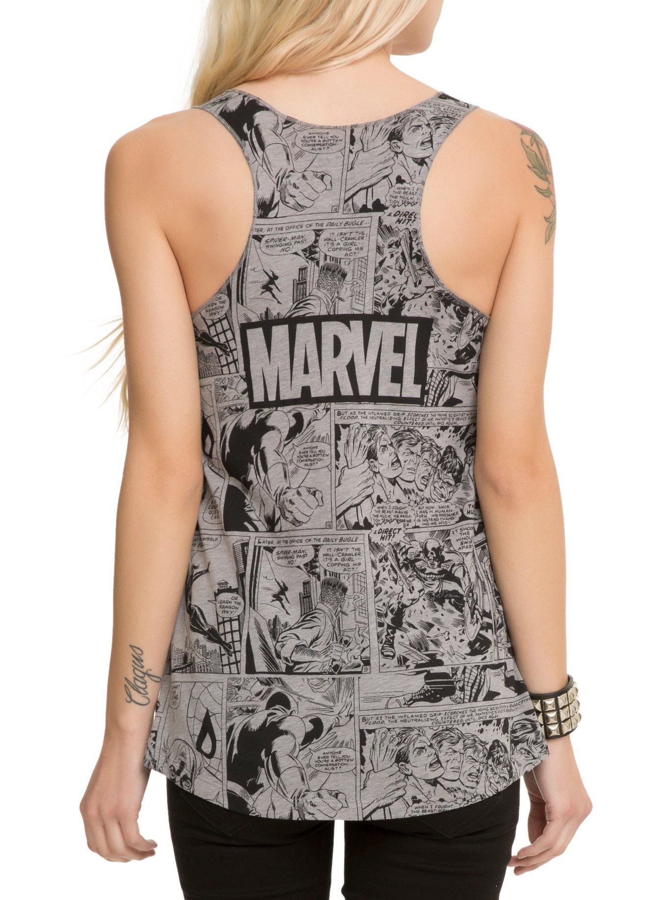 Marvel Group Comic Girls Tank Top, , alternate
