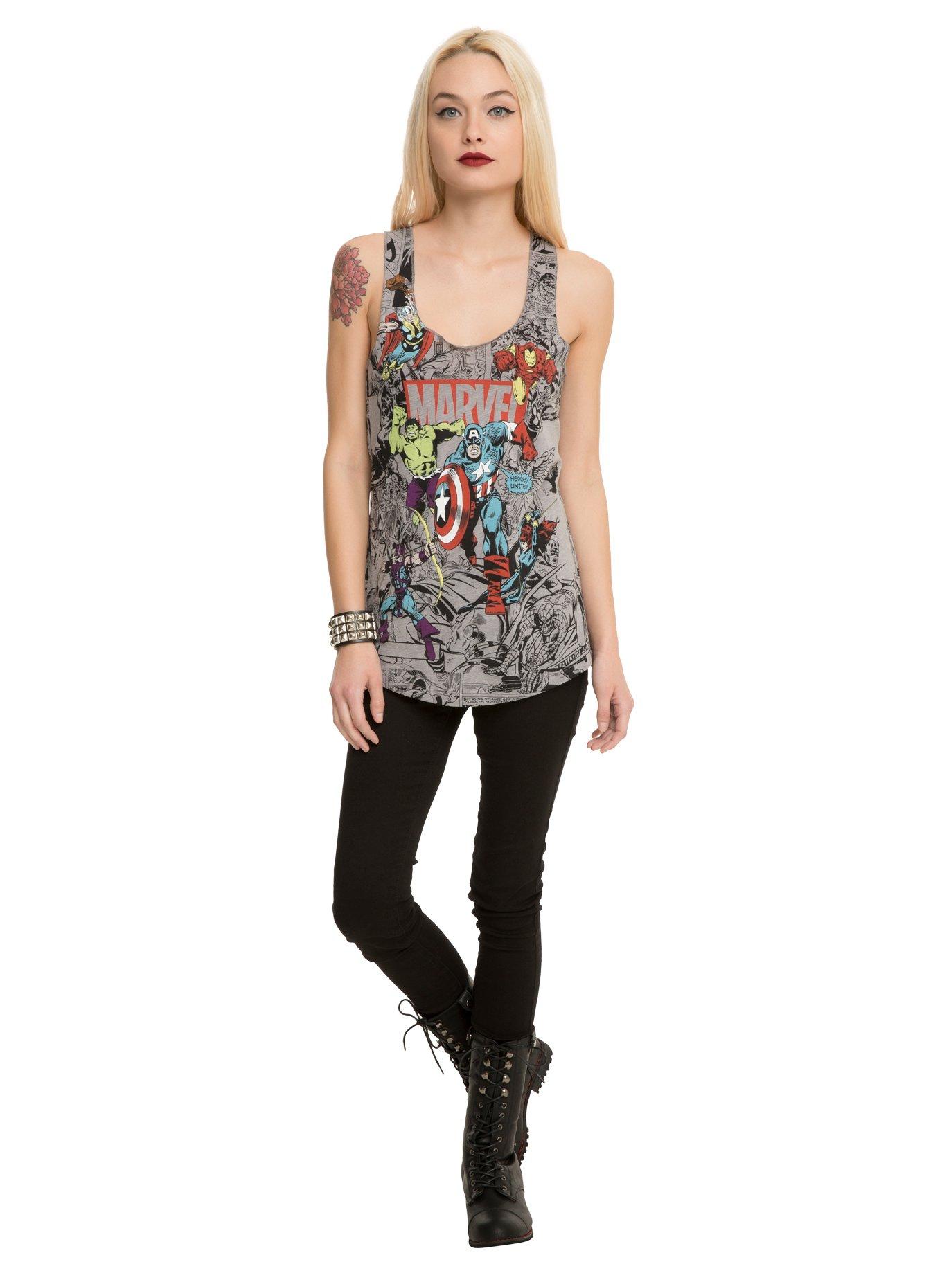 Marvel Group Comic Girls Tank Top, , alternate