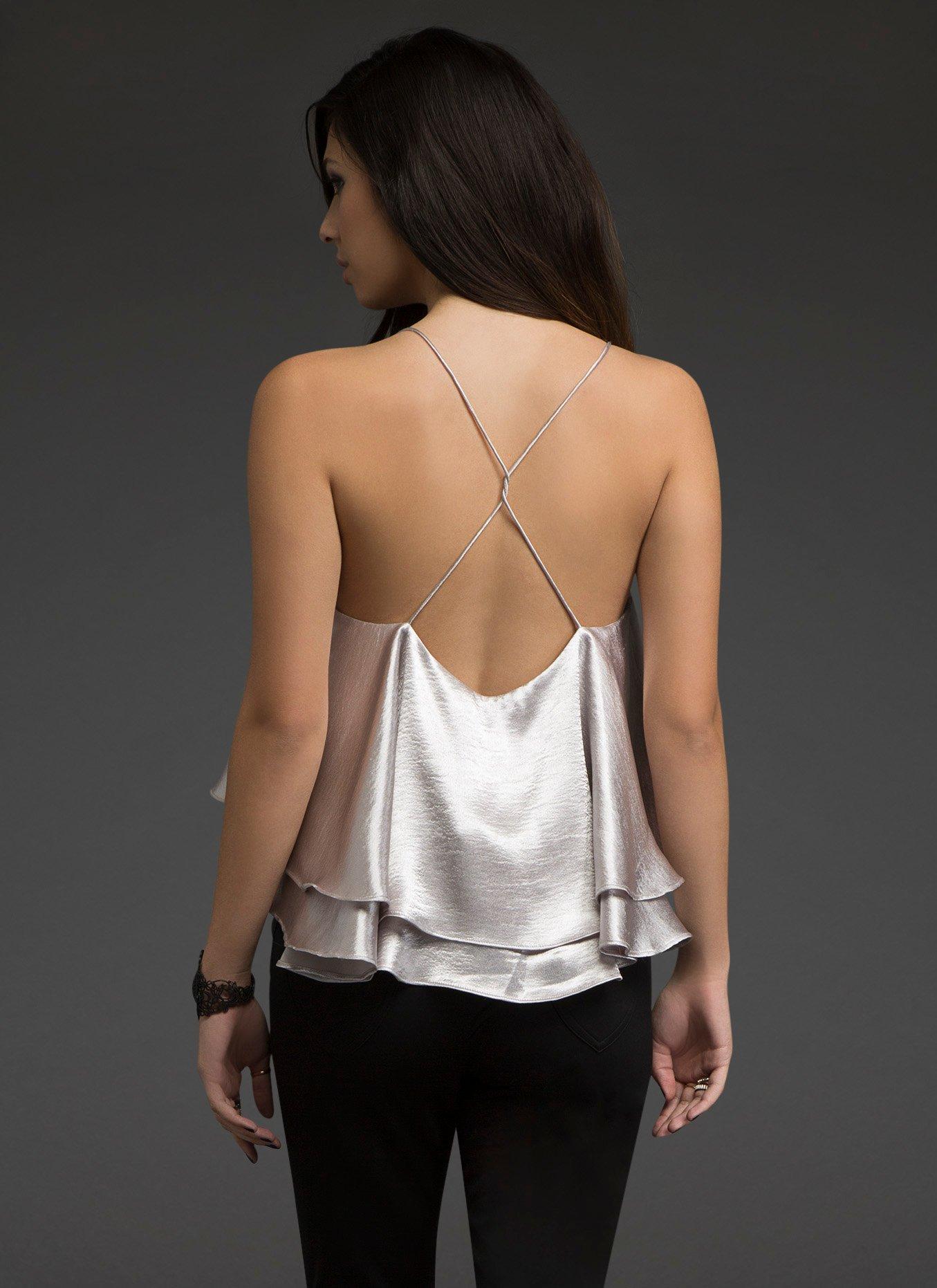 Trapeze Crop Top, SILVER, alternate