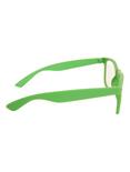 Lime Green Retro Smooth Touch Clear Lens Glasses, , alternate