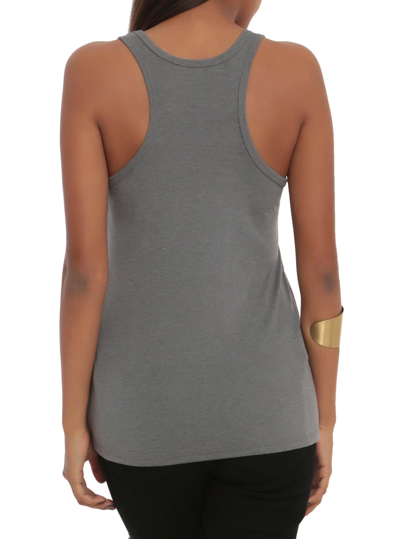 The Breakfast Club Character Labels Girls Tank Top, BLACK, alternate