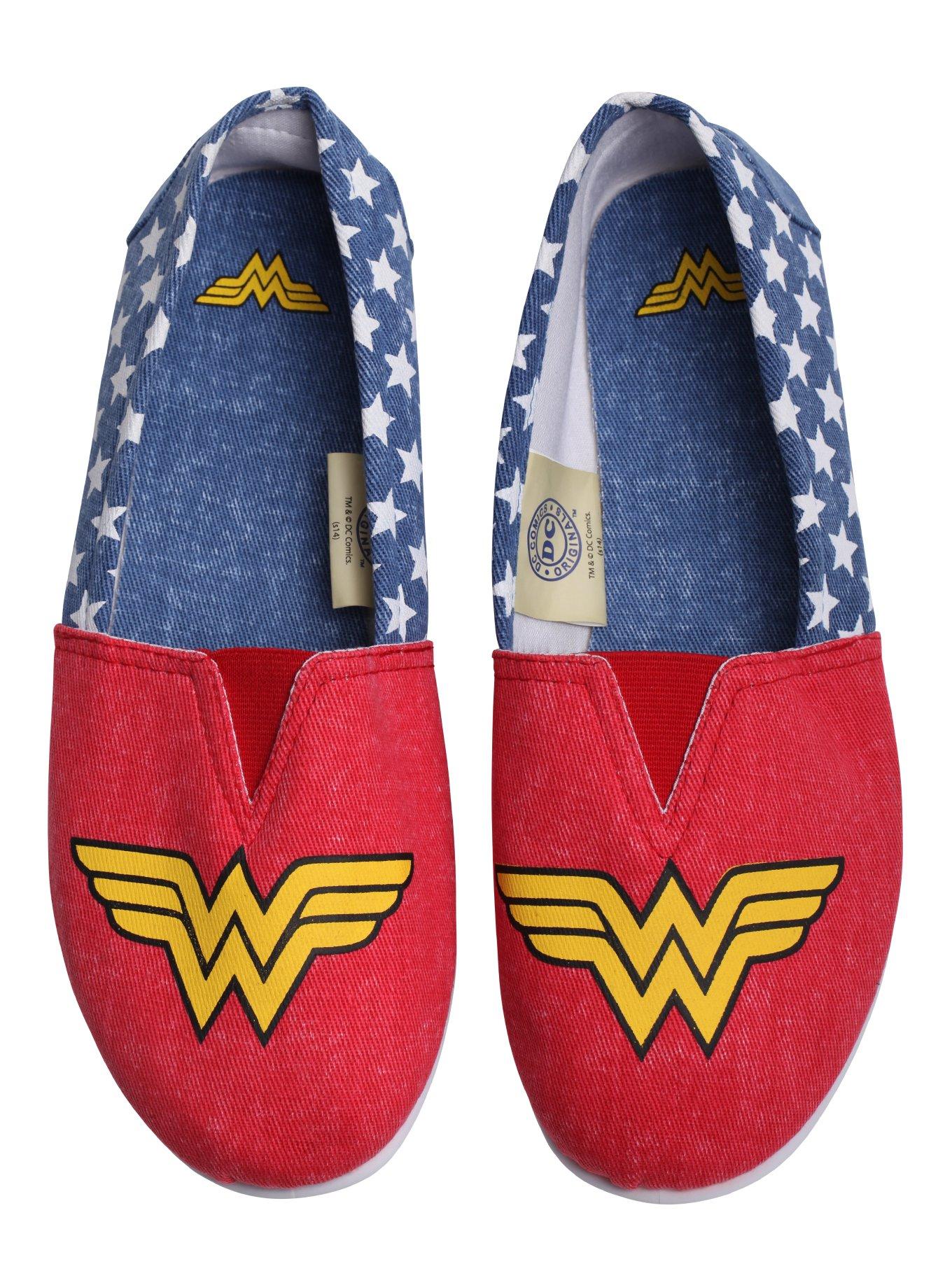 DC Comics Wonder Woman Slip-On Shoes, , alternate