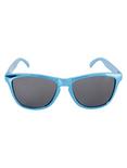 Metallic Blue Retro Sunglasses, , alternate