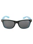 Black & Turquoise Retro Sunglasses, , alternate