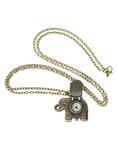 LOVEsick Elephant Clock Long Necklace, , alternate