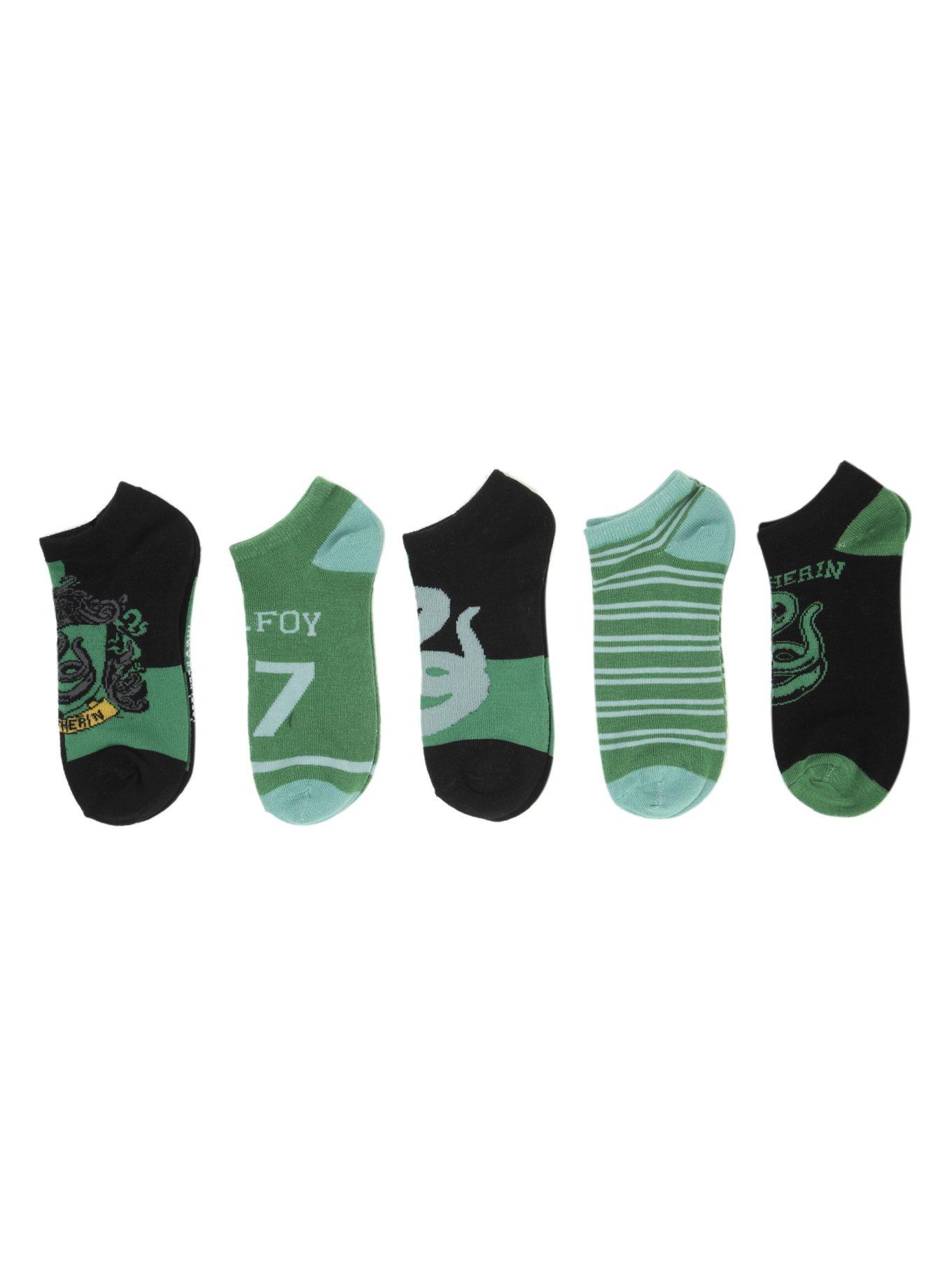 Harry Potter Slytherin No-Show Socks, , alternate