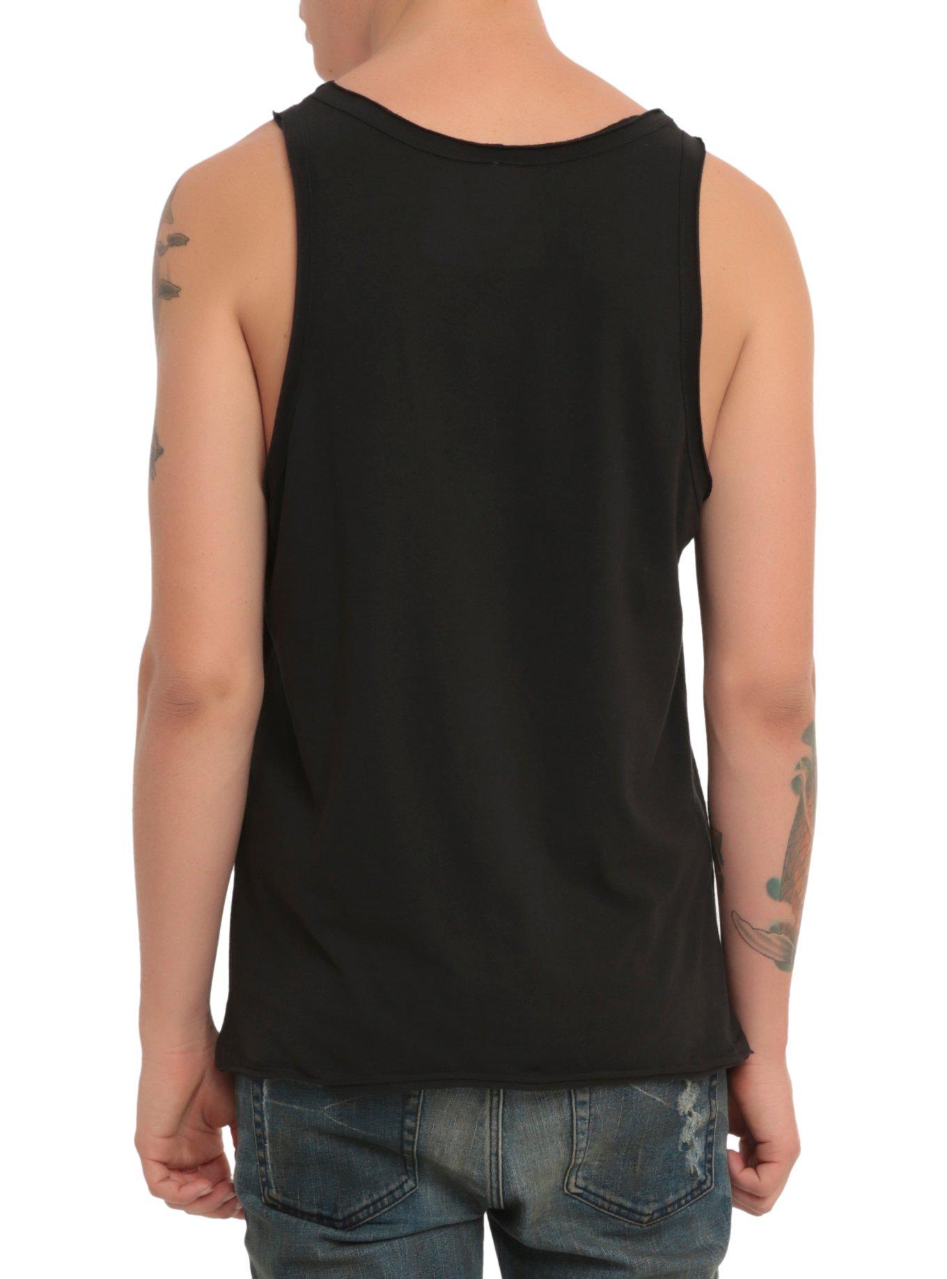 RUDE Mystical Sugar Skull Tank Top, BLACK, alternate