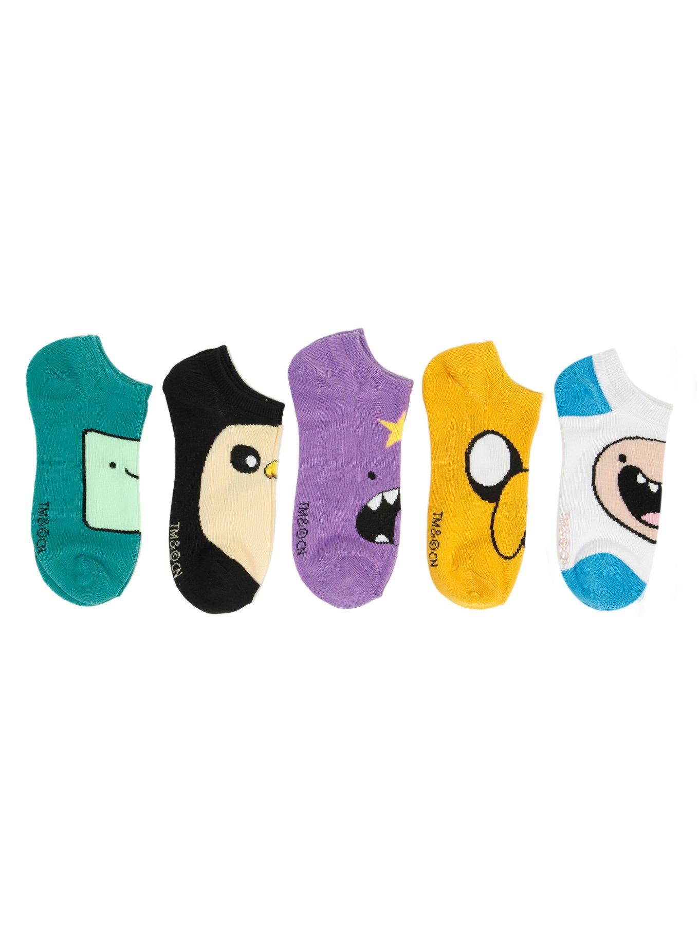 Adventure Time Cosplay No-Show Socks 5 Pair, , alternate