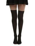 LOVEsick Faux Thigh High Lace-Up Tights, , alternate