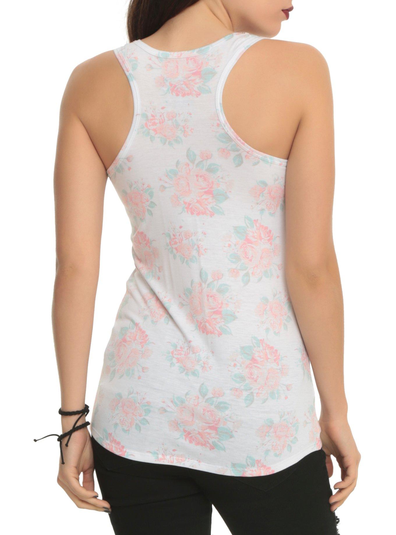 Doctor Who Madman Floral Girls Tank Top, , alternate