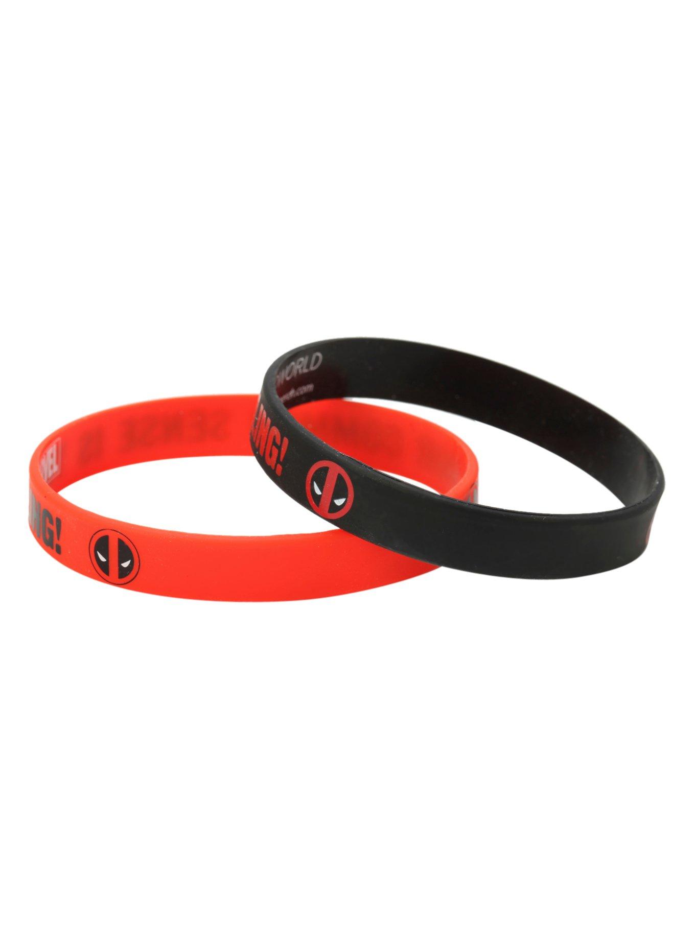 Marvel Deadpool Our Common Sense Rubber Bracelet 2 Pack, , alternate