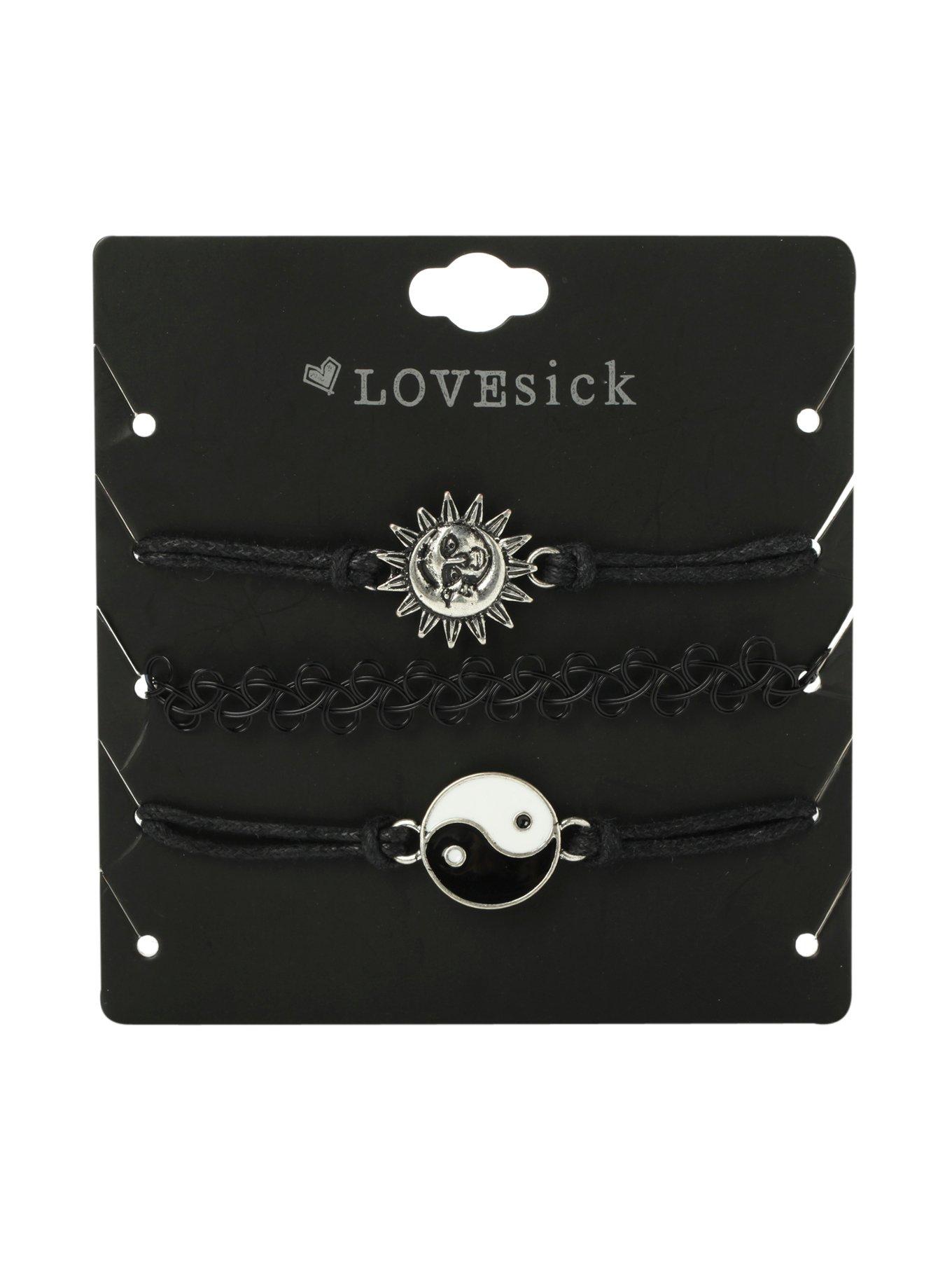 LOVEsick Sun Tattoo Yin-Yang Bracelet 3 Pack, , alternate