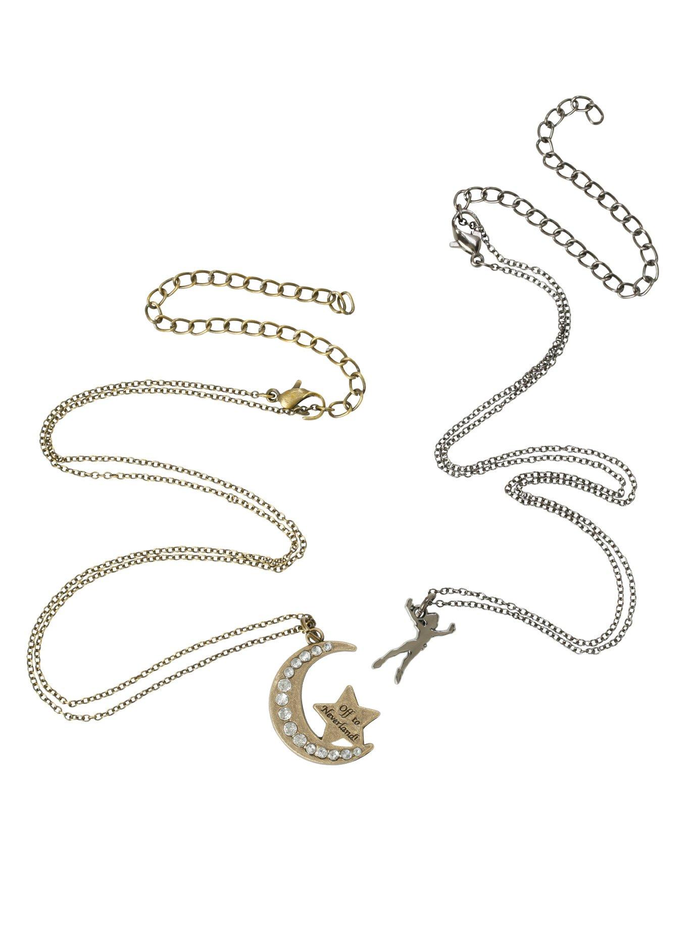 Disney Peter Pan Moon Neverland Necklace Set, , alternate