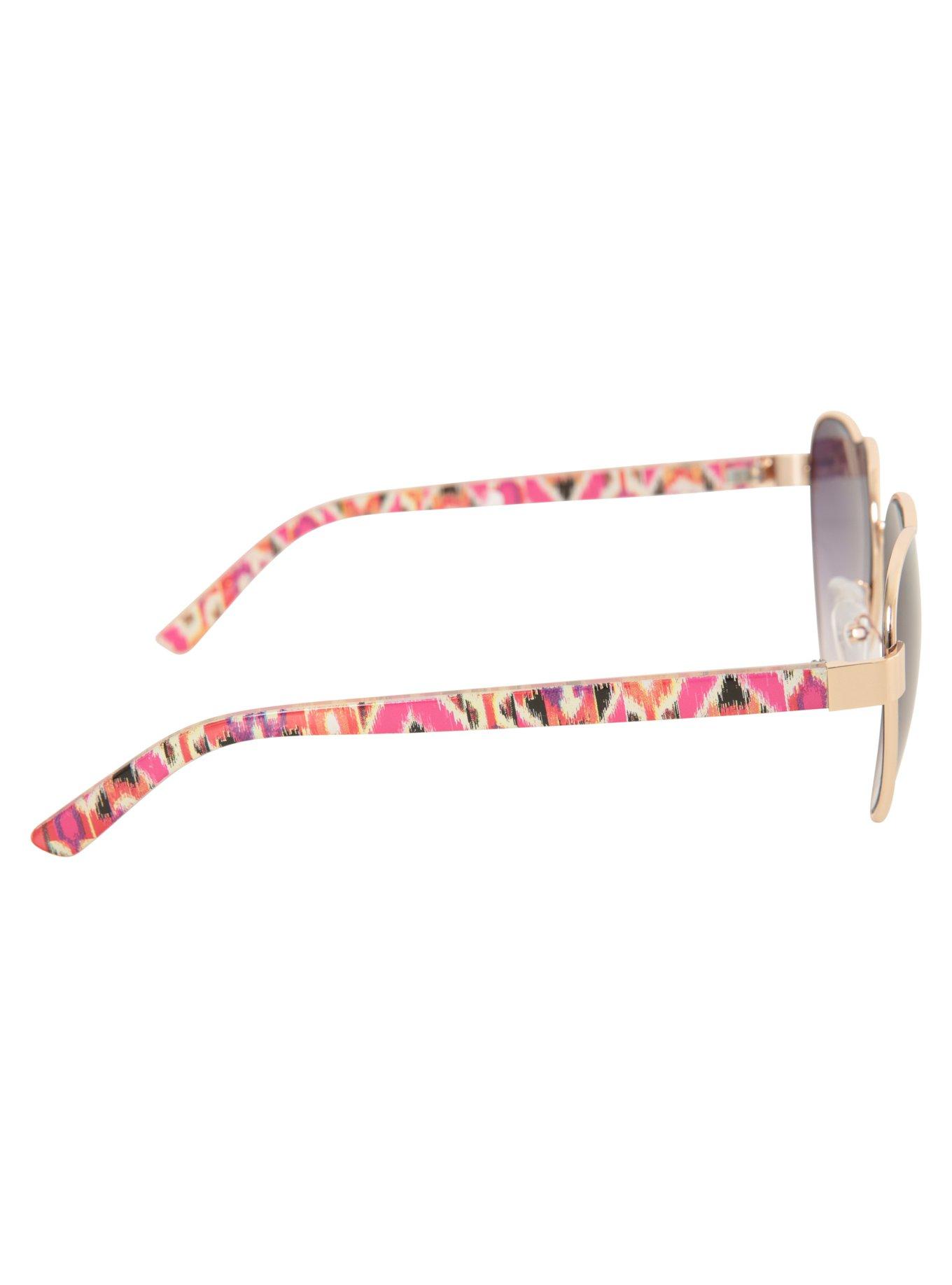 Pink Tribal Heart Sunglasses, , alternate