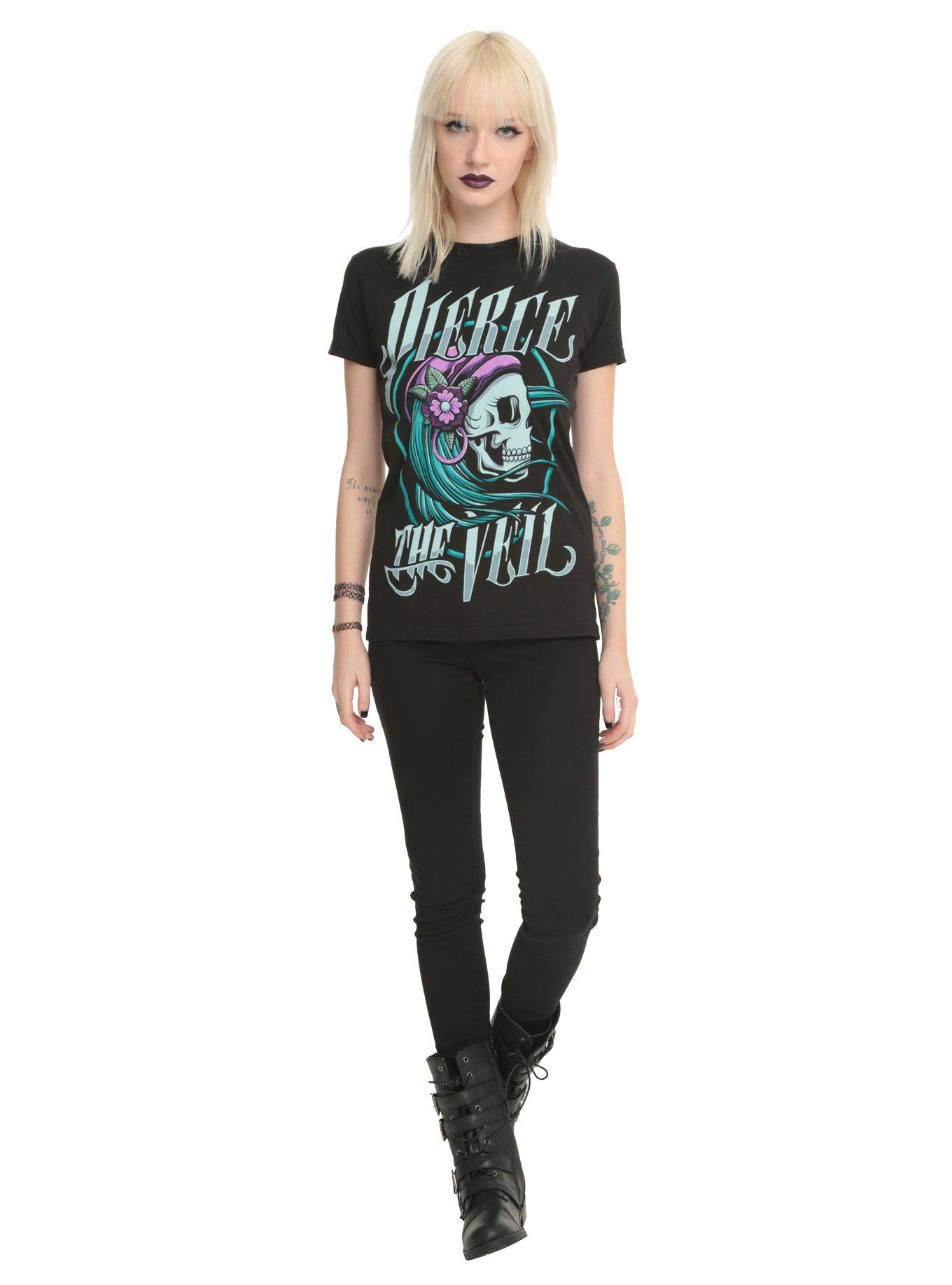 Pierce The Veil Gypsy Skull Girls T-Shirt, , alternate