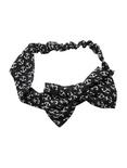 LOVEsick Black & White Anchor Bow Stretch Headband, , alternate