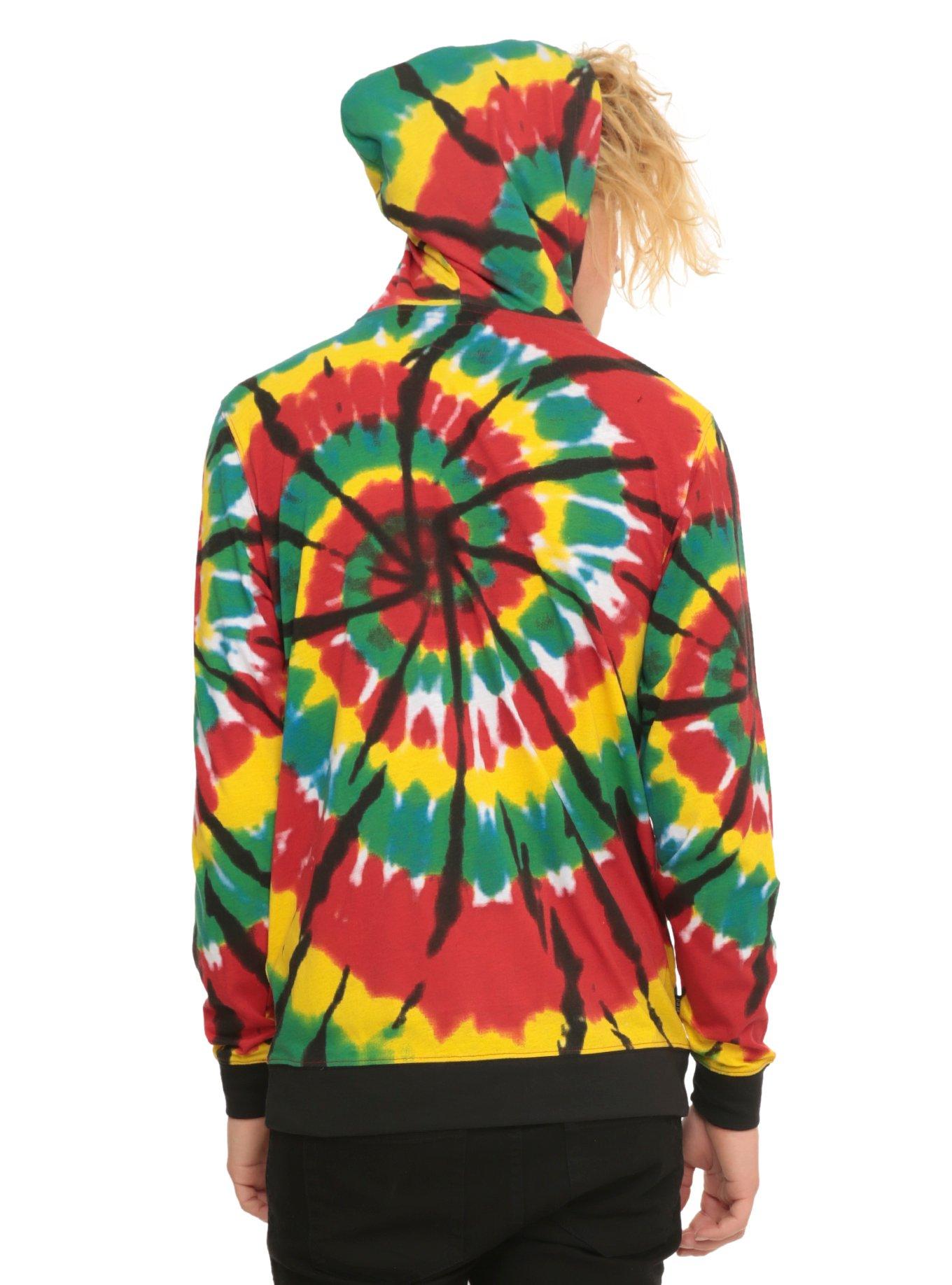 RUDE Rasta Tie Dye Pullover Hoodie, , alternate