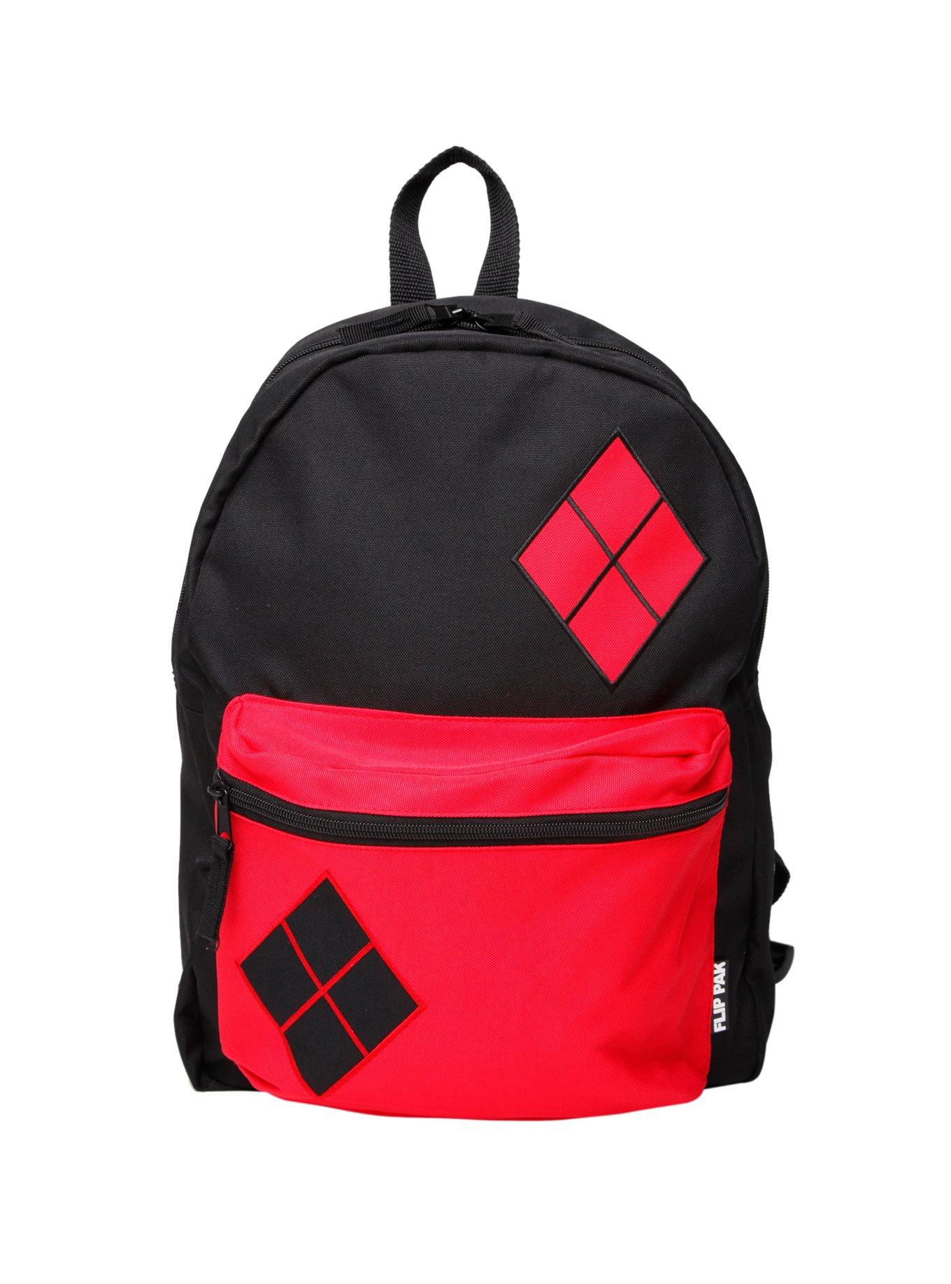 DC Comics Harley Quinn Comic Color Block Reversible Backpack, , alternate