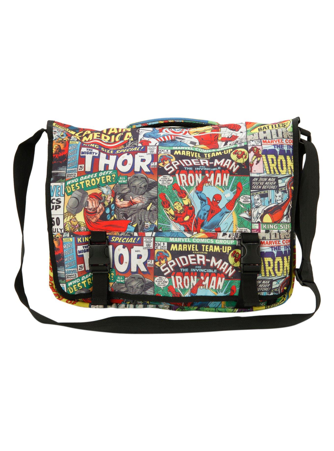 Marvel Comic Collage Messenger Bag, , alternate