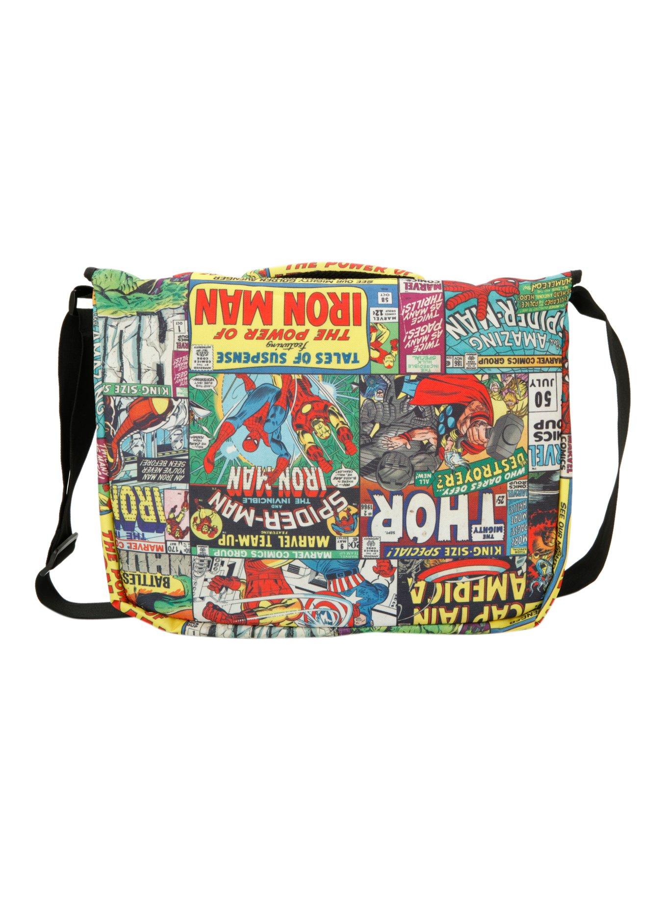 Marvel Comic Collage Messenger Bag, , alternate