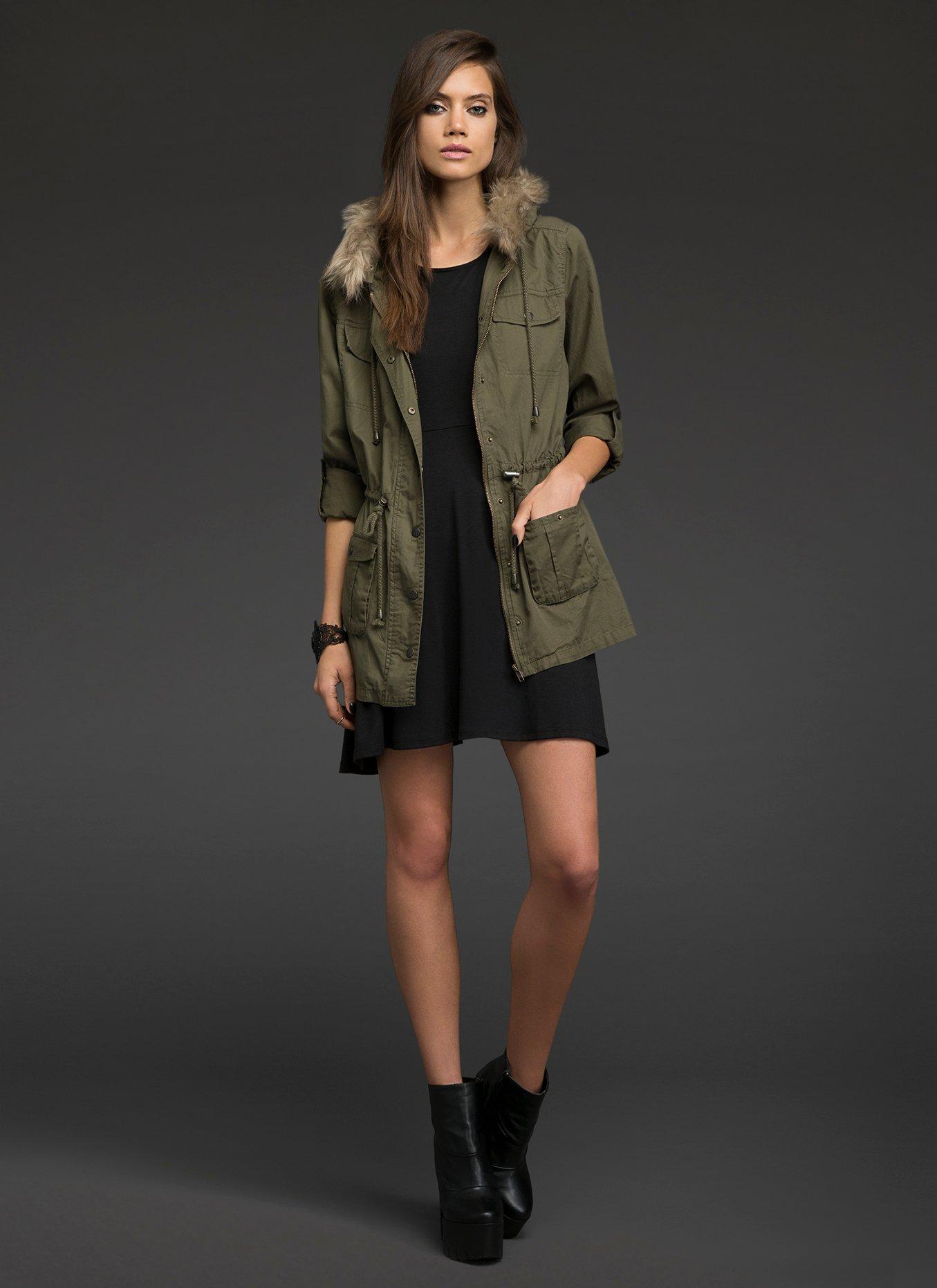 Orphan Black Hooded Jacket, OLIVE, alternate