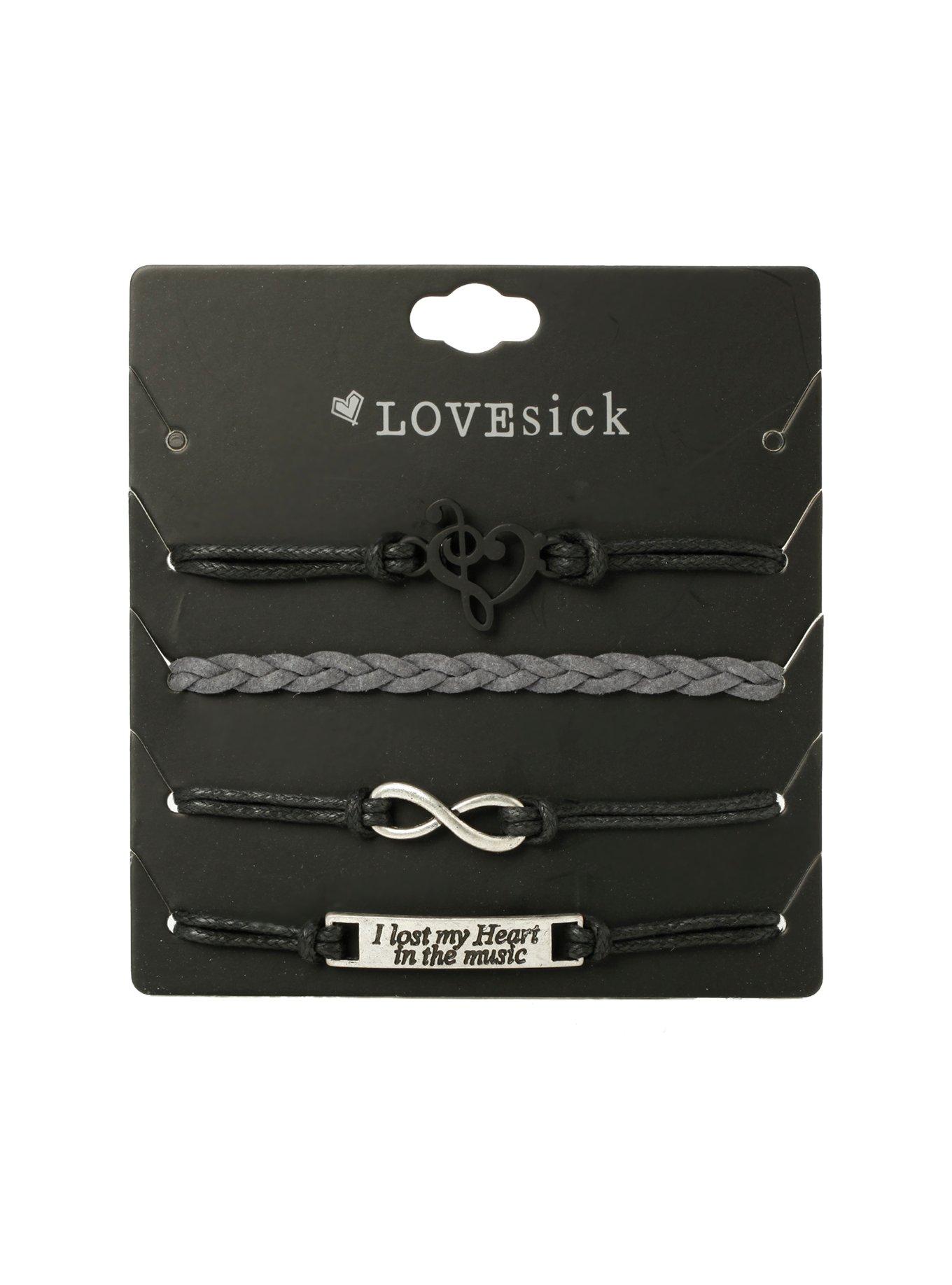 LOVEsick Lost Heart Music Bracelet 5 Pack, , alternate