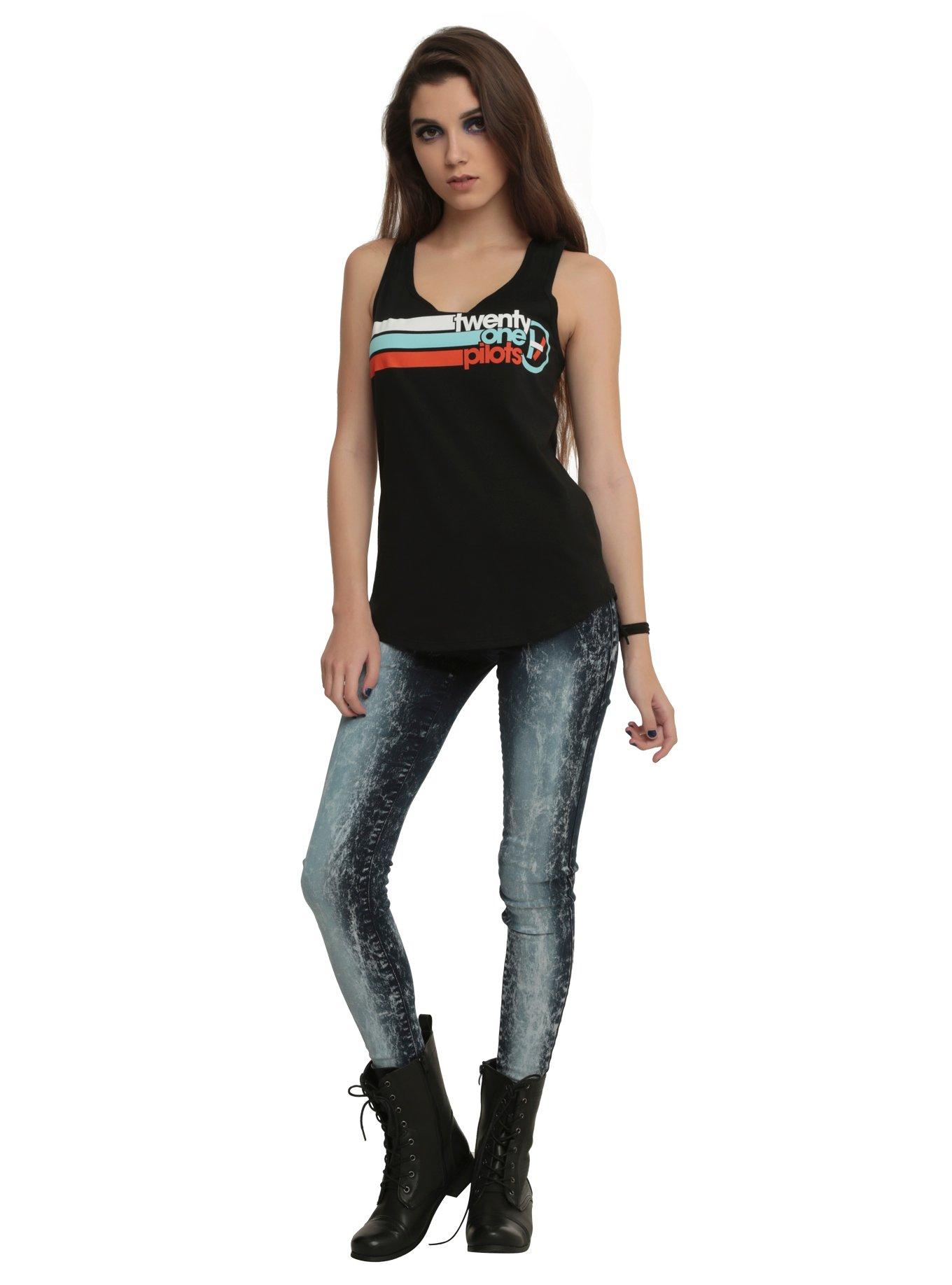 Twenty One Pilots Bars Girls Tank Top, , alternate