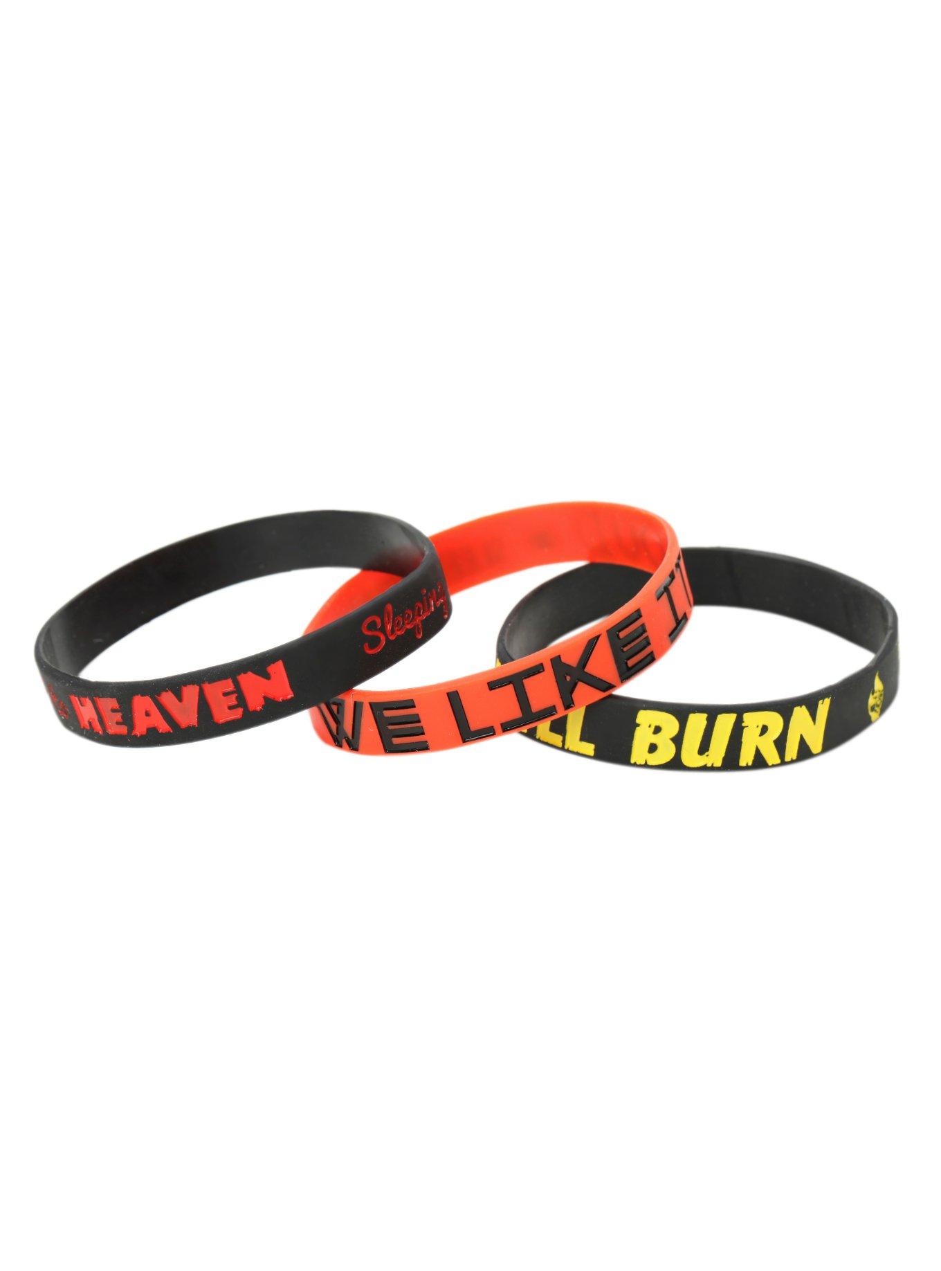 Sleeping With Sirens We Like It Loud Rubber Bracelet 3 Pack, , alternate