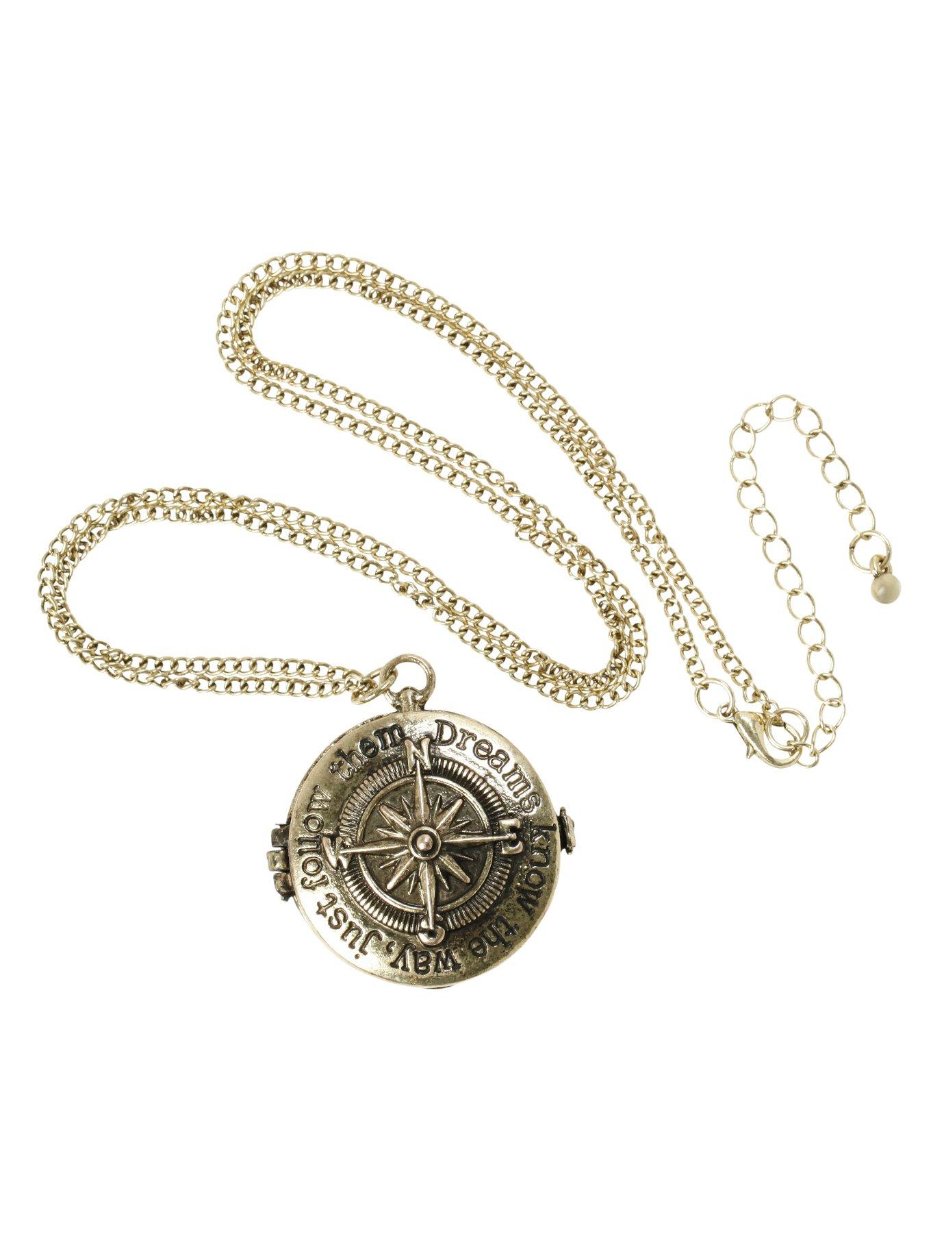 LOVEsick Compass Locket Necklace, , alternate