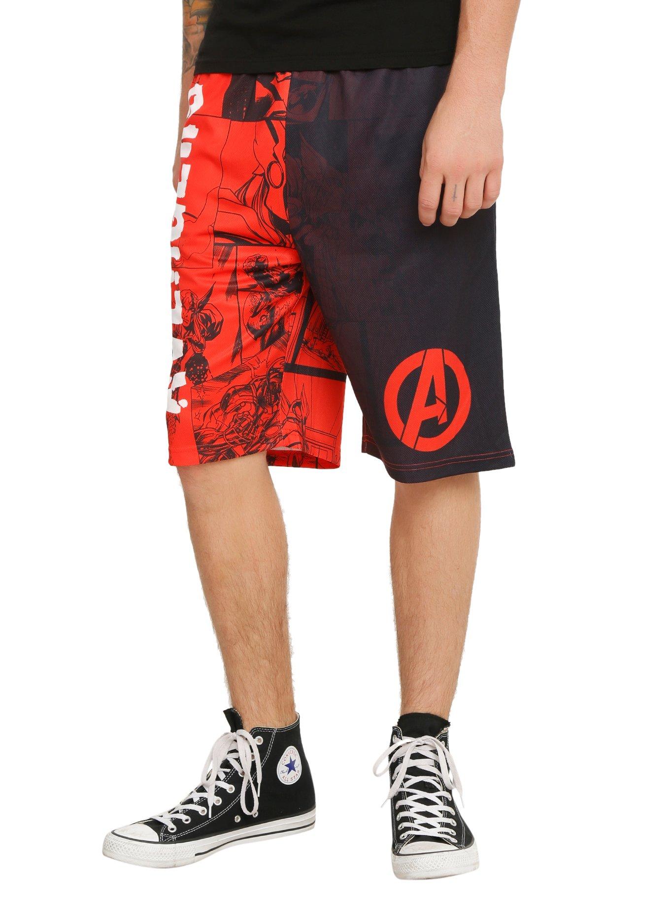 Marvel The Avengers Guys Basketball Shorts, , alternate