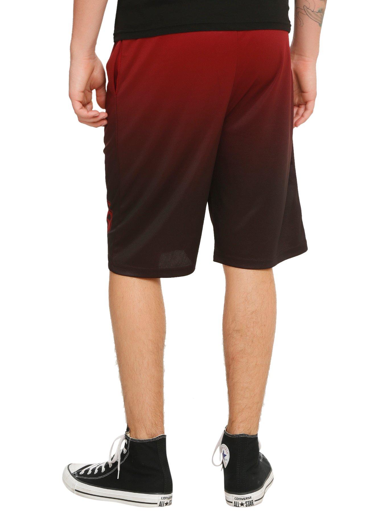 Marvel Deadpool Ombre Guys Basketball Shorts, , alternate