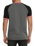 Pierce The Veil Logo Athletic V-Neck T-Shirt, BLACK, alternate