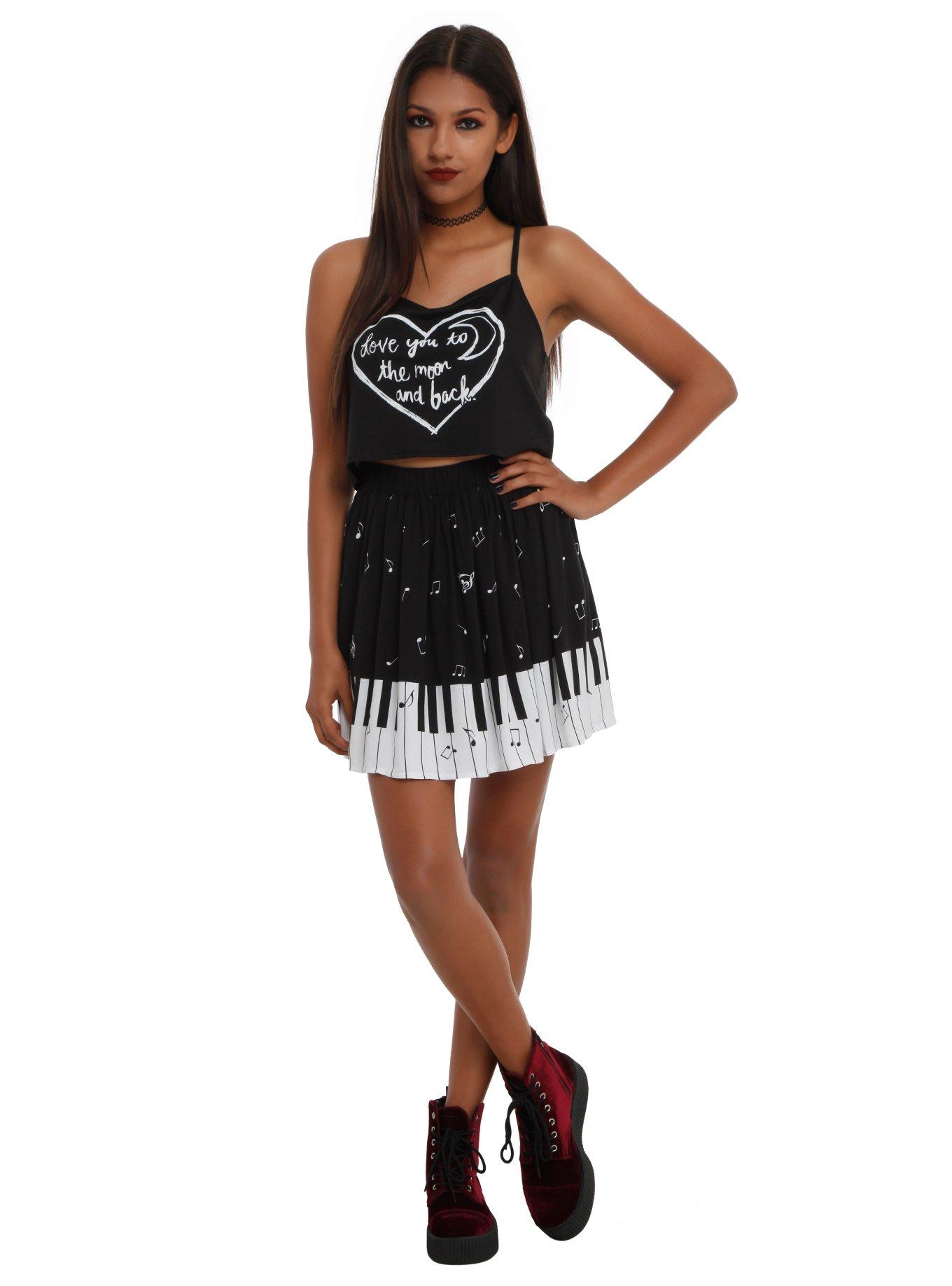 Moon And Back Crop Cami Top, BLACK, alternate