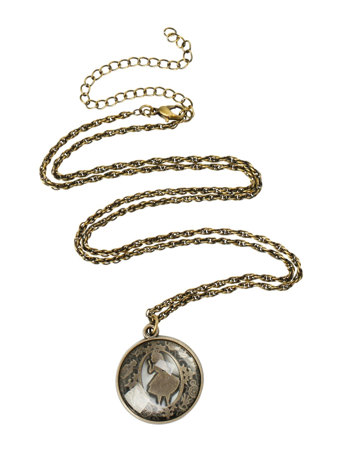 Disney Alice In Wonderland Magnifying Glass Necklace, , alternate