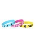 Sleeping With Sirens I Wanna Fly Rubber Bracelet 3 Pack, , alternate