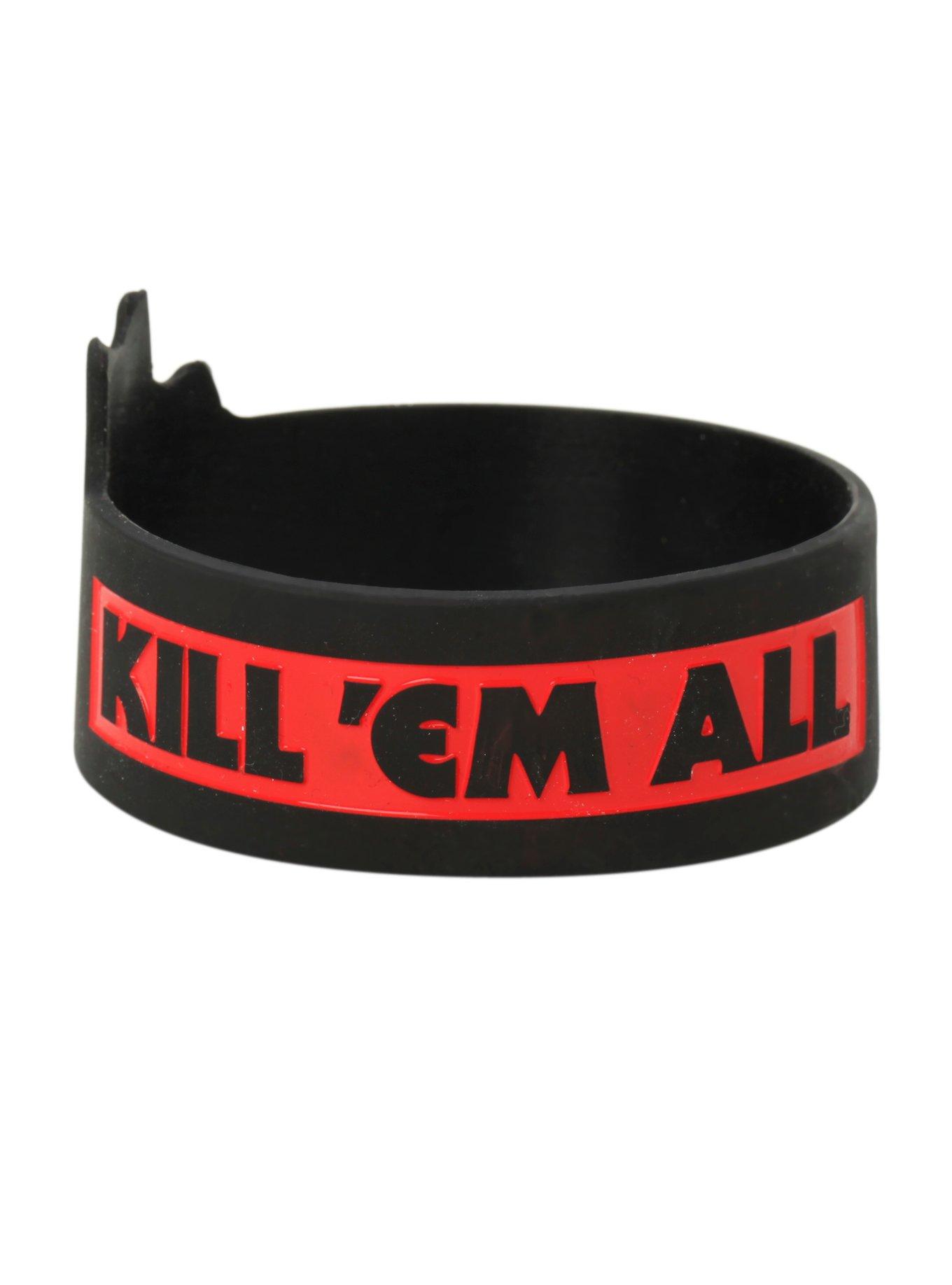 Metallica Kill 'Em All Die-Cut Rubber Bracelet, , alternate