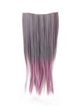 Silver Lavender Clip-In Hair Extension, , alternate