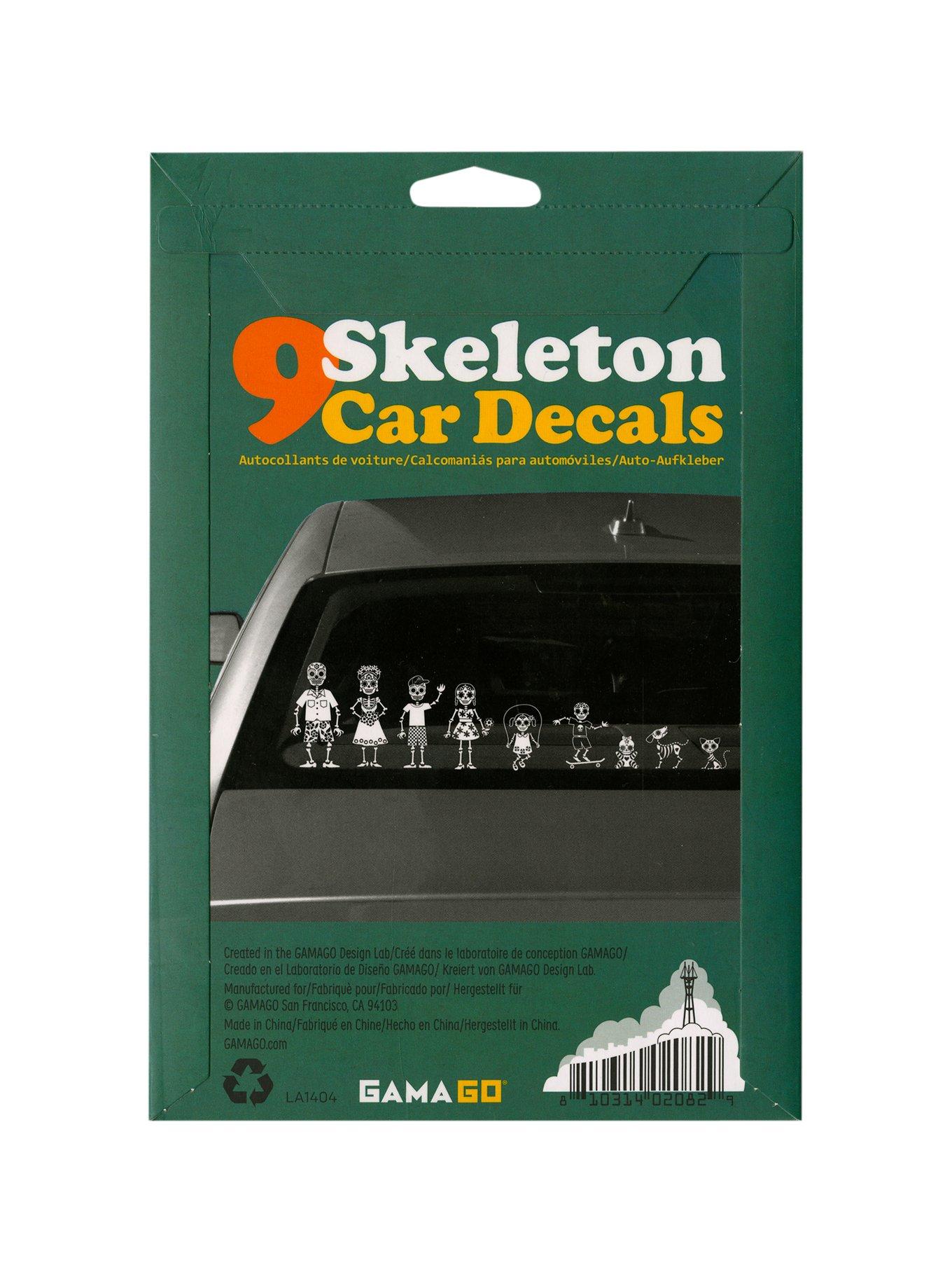 Skeleton Car Decals, , alternate