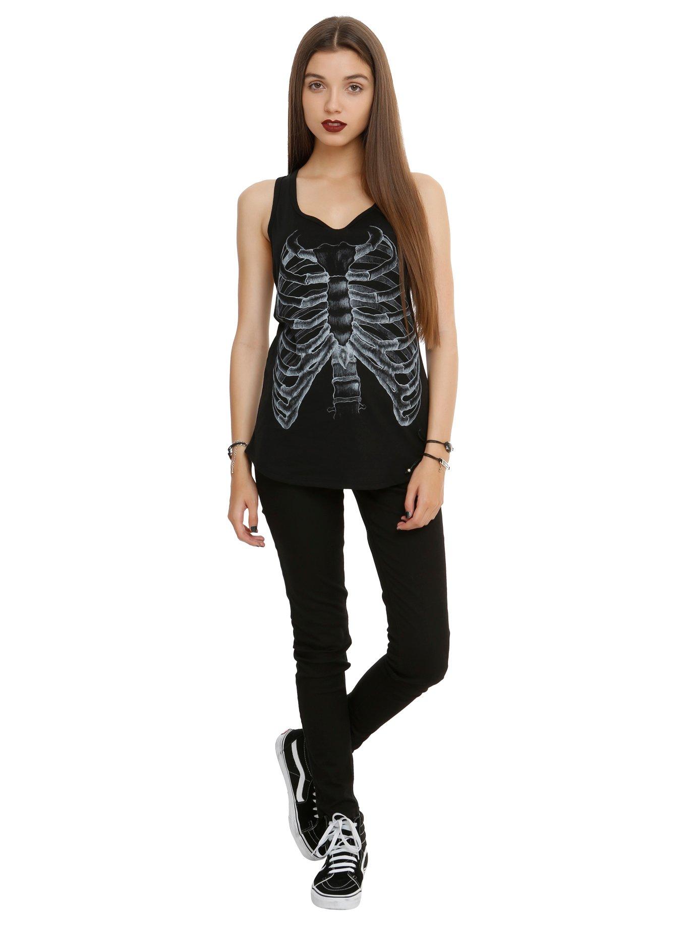 Rib Cage X-Ray Girls Tank Top, , alternate