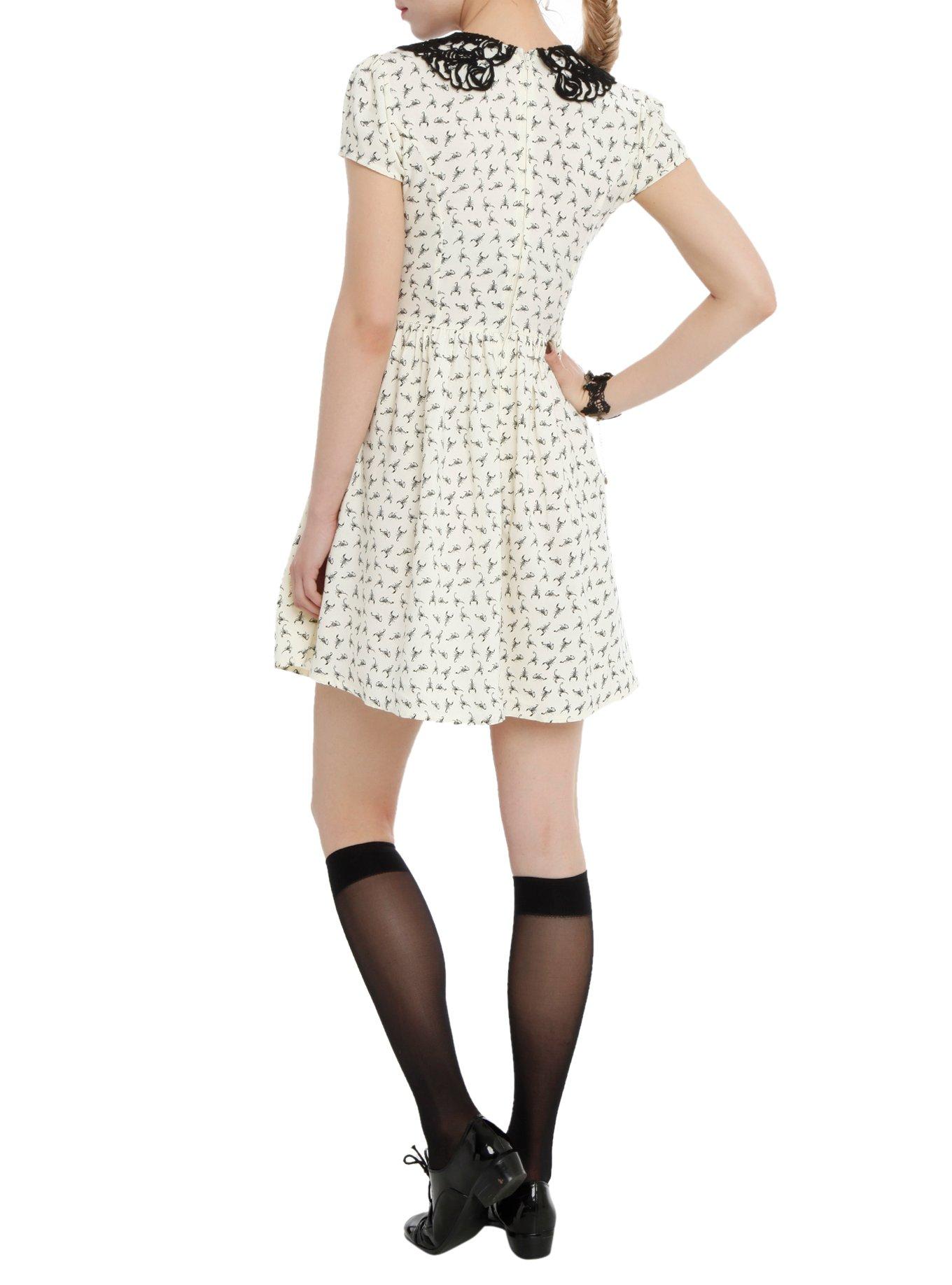 Penny Dreadful Scorpion Print Dress, IVORY, alternate