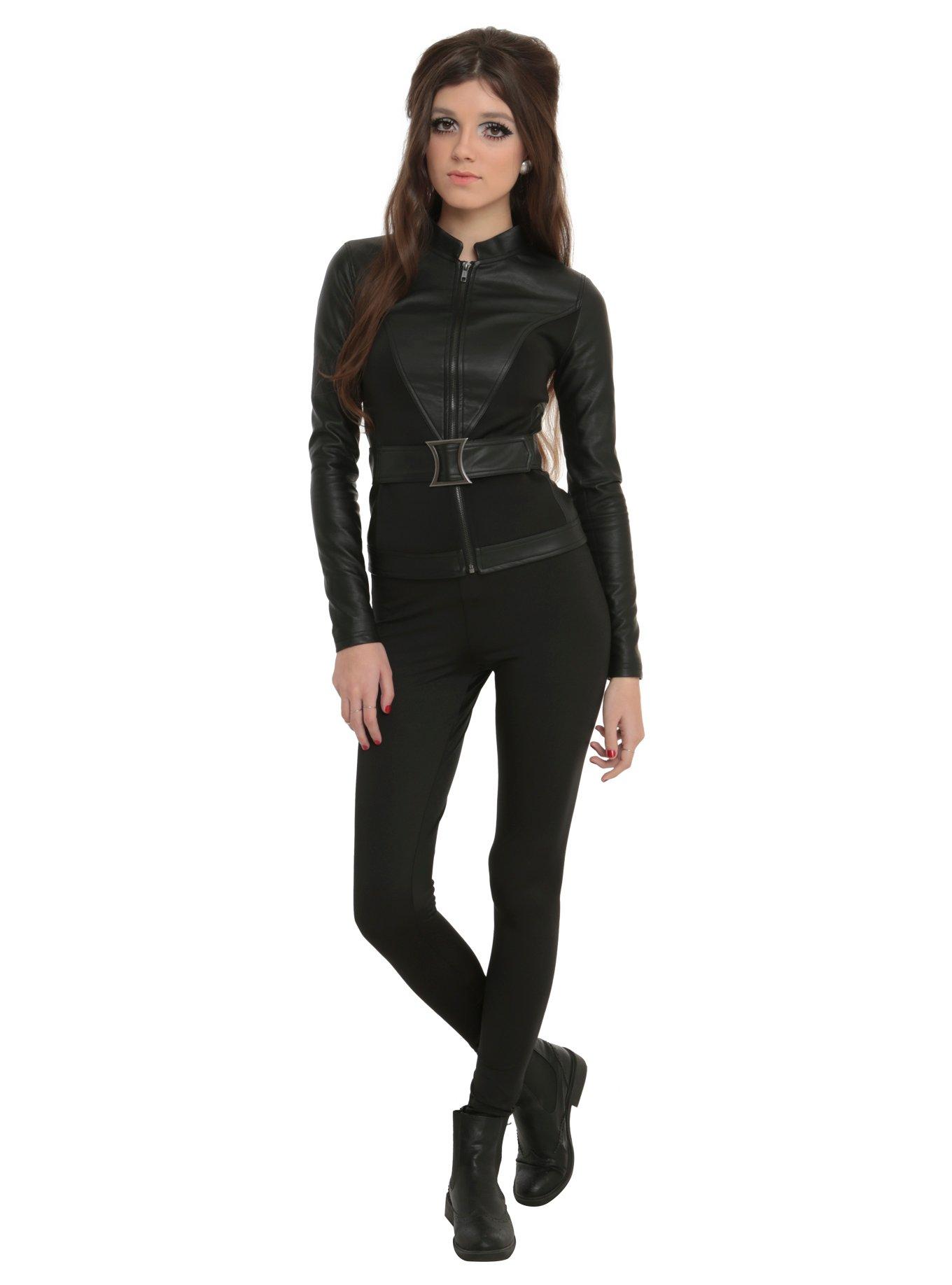 Her Universe Marvel Black Widow Girls Belted Jacket, , alternate